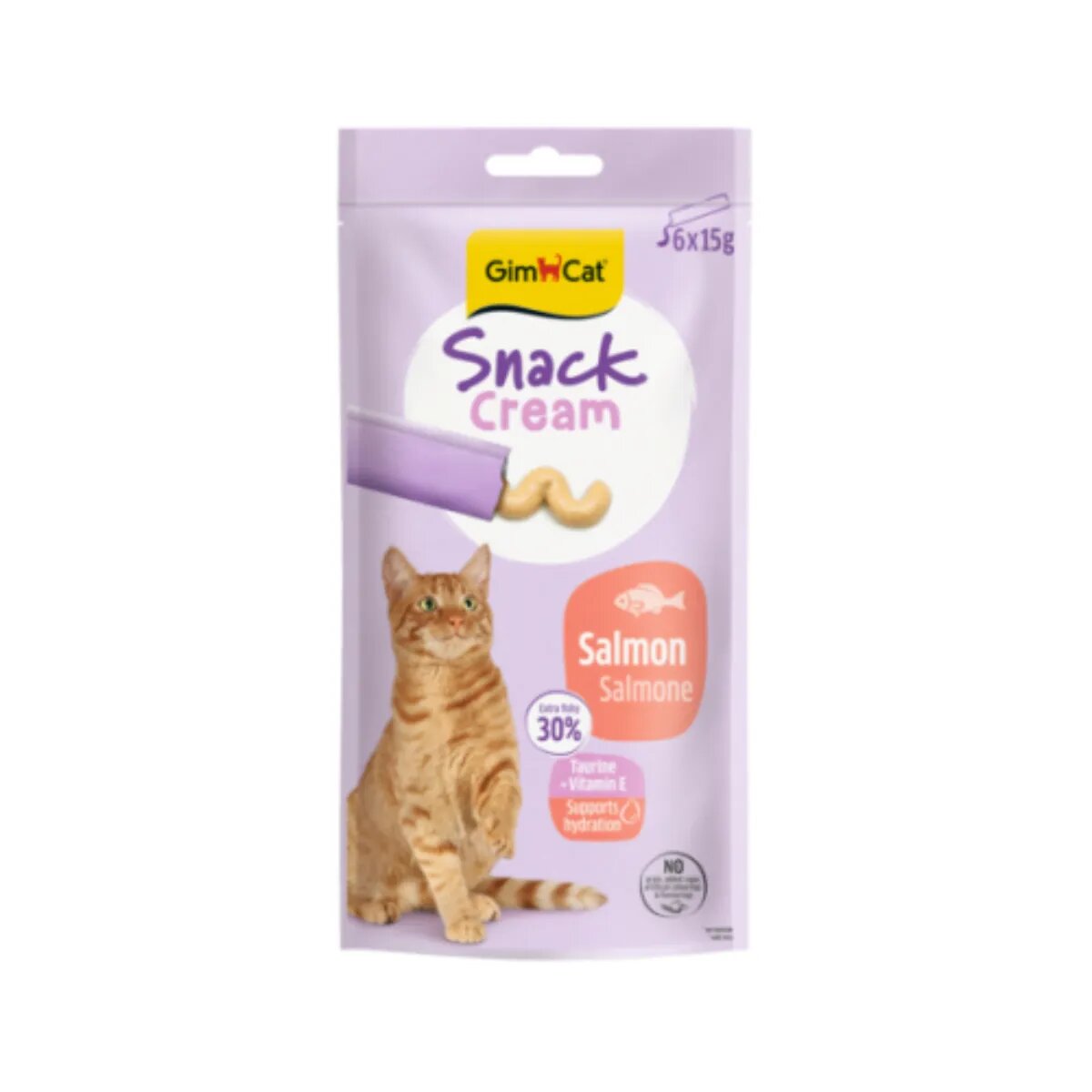 GimCat Snack Cream Somon punguță recompense pisici 90g