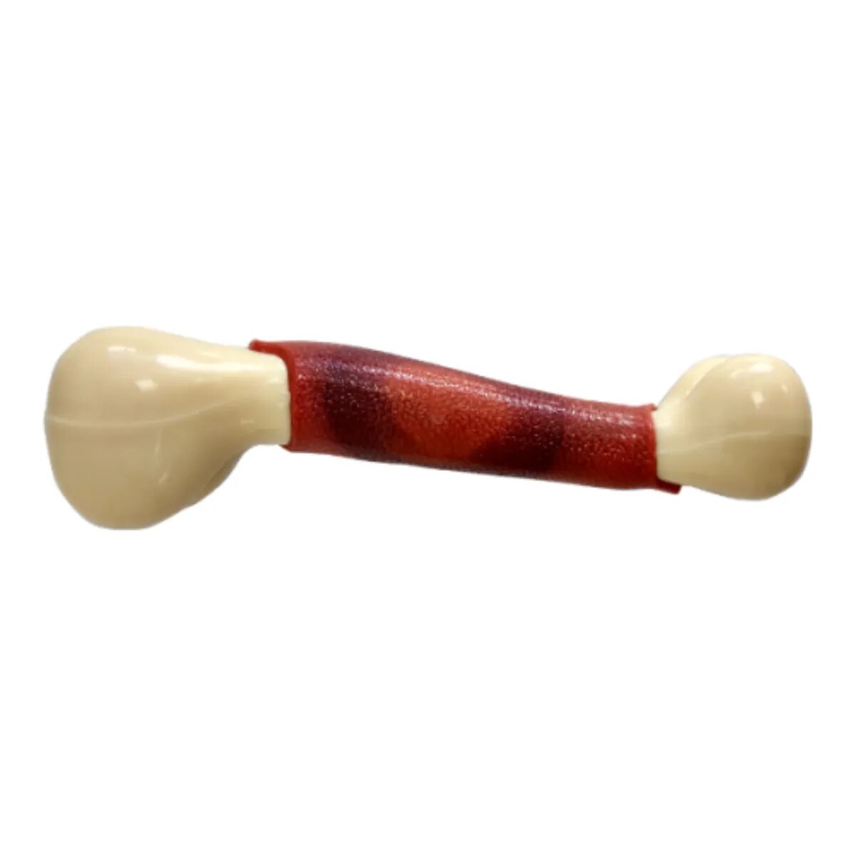 Gimdog Sensory jucărie de ros aromă Vită câini dentiție cauciuc Sensory jucărie de ros aromă Vită câini L-XL dentiție cauciuc alb și maro 19cm 1buc