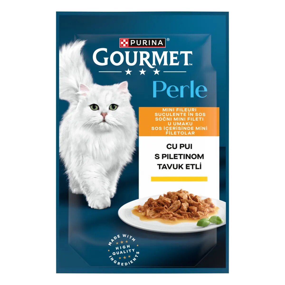 Gourmet Perle Pui plic hrană umedă pisici (în sos) 85g