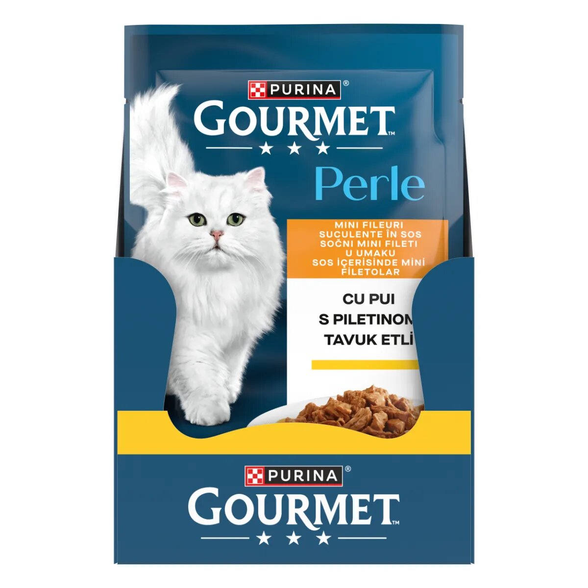 Gourmet Perle Pui plic hrană umedă pisici (în sos) bax 85g x 26buc