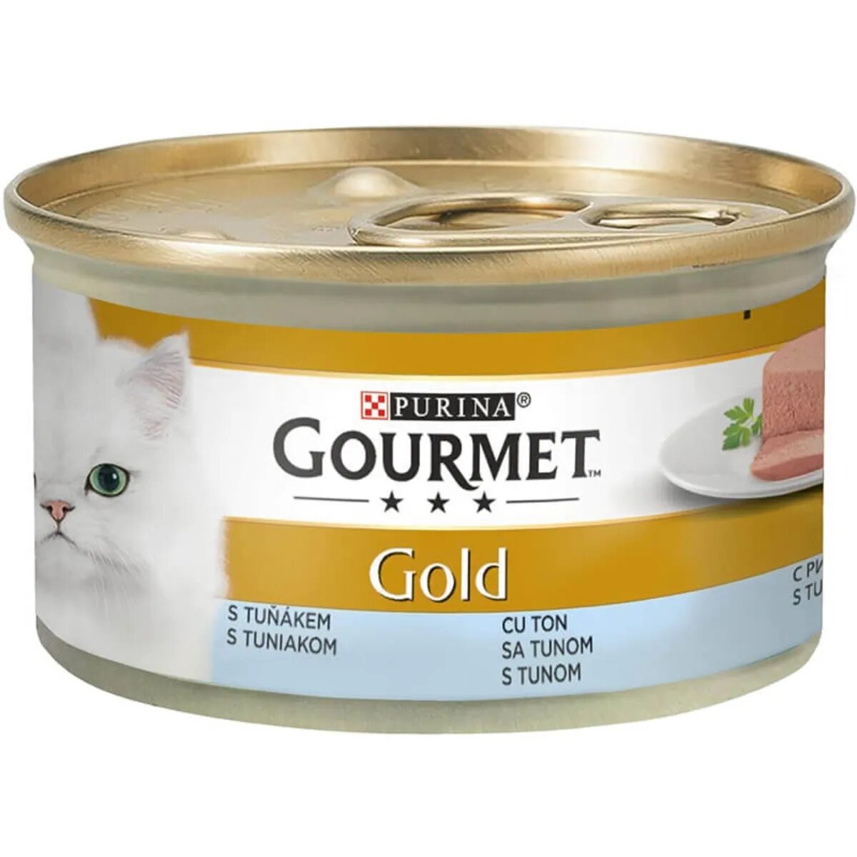 Gourmet PURINA Gold Mousse Ton conservă hrană umedă pisici (pate) 85g