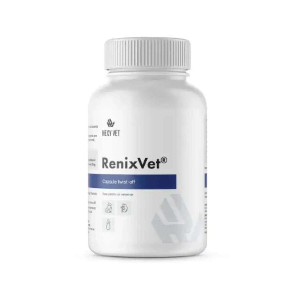 HEXY VET RenixVet supliment sistem renal câini și pisici capsule RenixVet XS-XL supliment sistem renal câini și pisici flacon 60 capsule