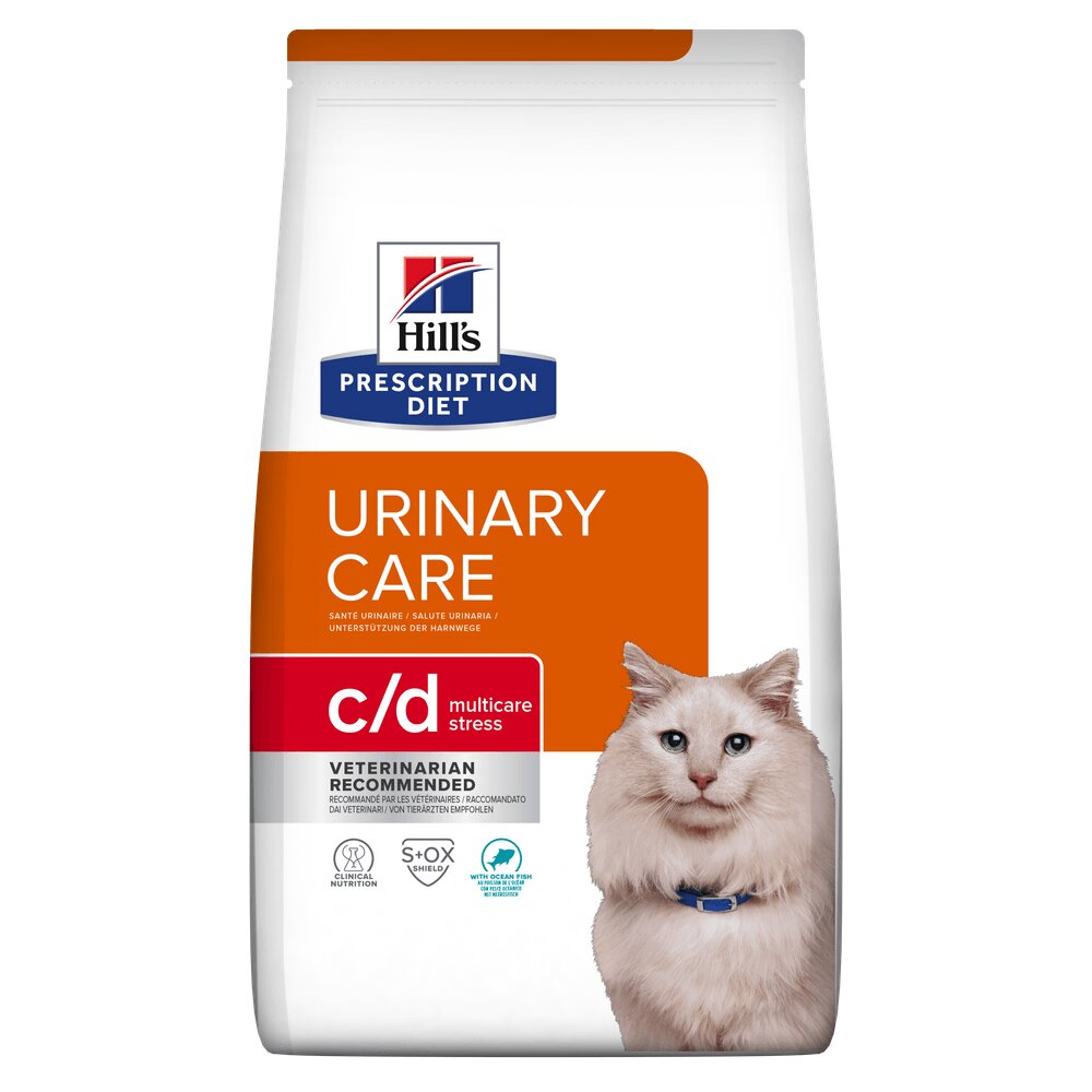 HILL'S Prescription Diet c/d Multicare Stress Pește oceanic dietă veterinară pisici hrană uscată sistem urinar sistem nervos 400g
