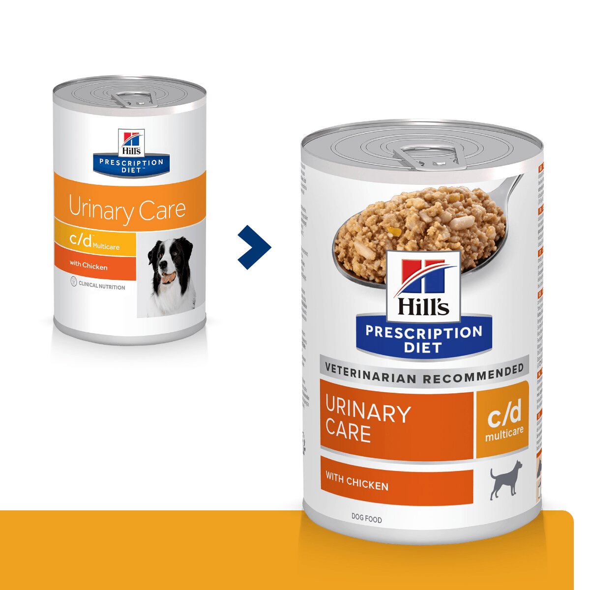 HILL'S Prescription Diet c/d Pui dietă veterinară câini conservă hrană umedă sistem urinar 370g