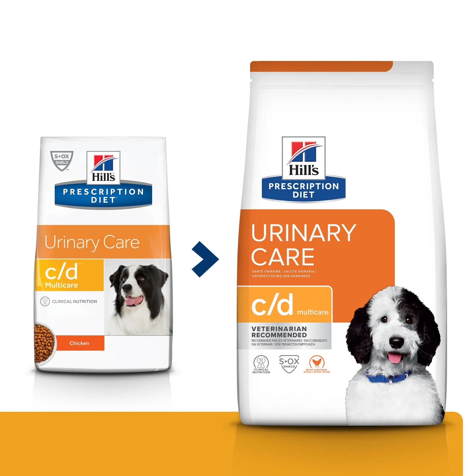 HILL'S Prescription Diet c/d Urinary Care Pui dietă veterinară câini hrană uscată sistem urinar 4kg