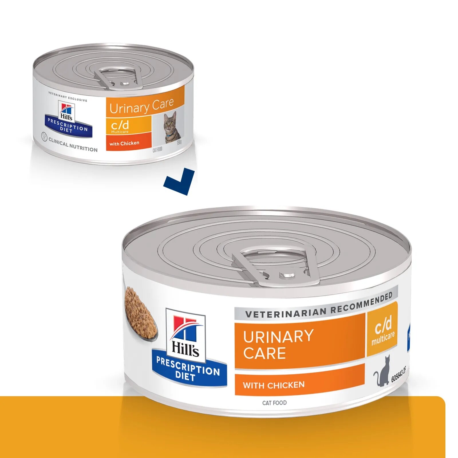 HILL'S Prescription Diet c/d Urinary Pui cu Legume dietă veterinară pisici conservă hrană umedă afecțiuni urinare c/d Urinary Care Pui dietă veterinară pisici conservă hrană umedă sistem urinar (în sos) 156g