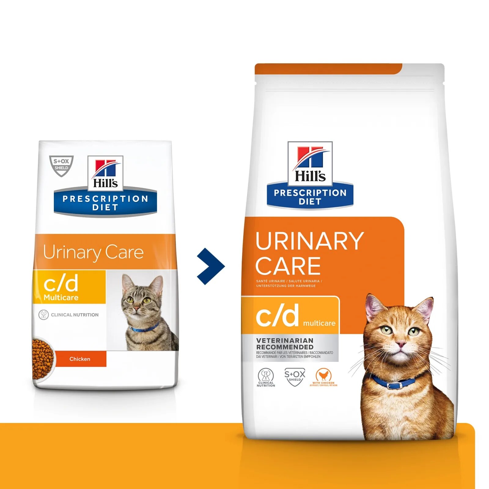 HILL'S Prescription Diet c/d Urinary Pui dietă veterinară pisici hrană uscată afecțiuni urinare c/d Urinary Pui dietă veterinară pisici hrană uscată sistem urinar 3kg