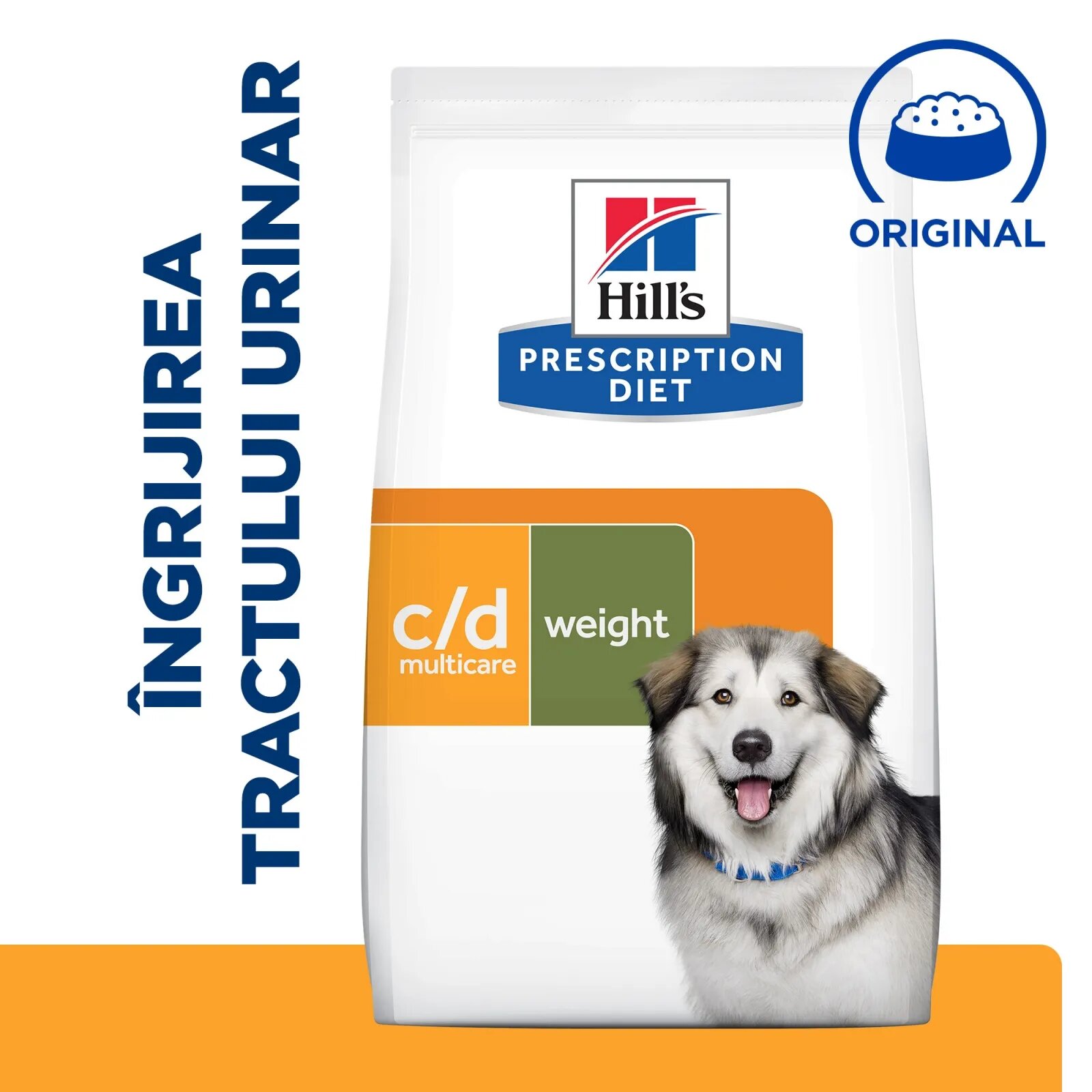 HILL'S Prescription Diet c/d Urinary + Weight Care + Metabolic Pui dietă veterinară câini hrană uscată afecțiuni urinare și metabolice c/d Urinary + Metabolic Pui dietă veterinară câini hrană uscată sistem urinar metabol