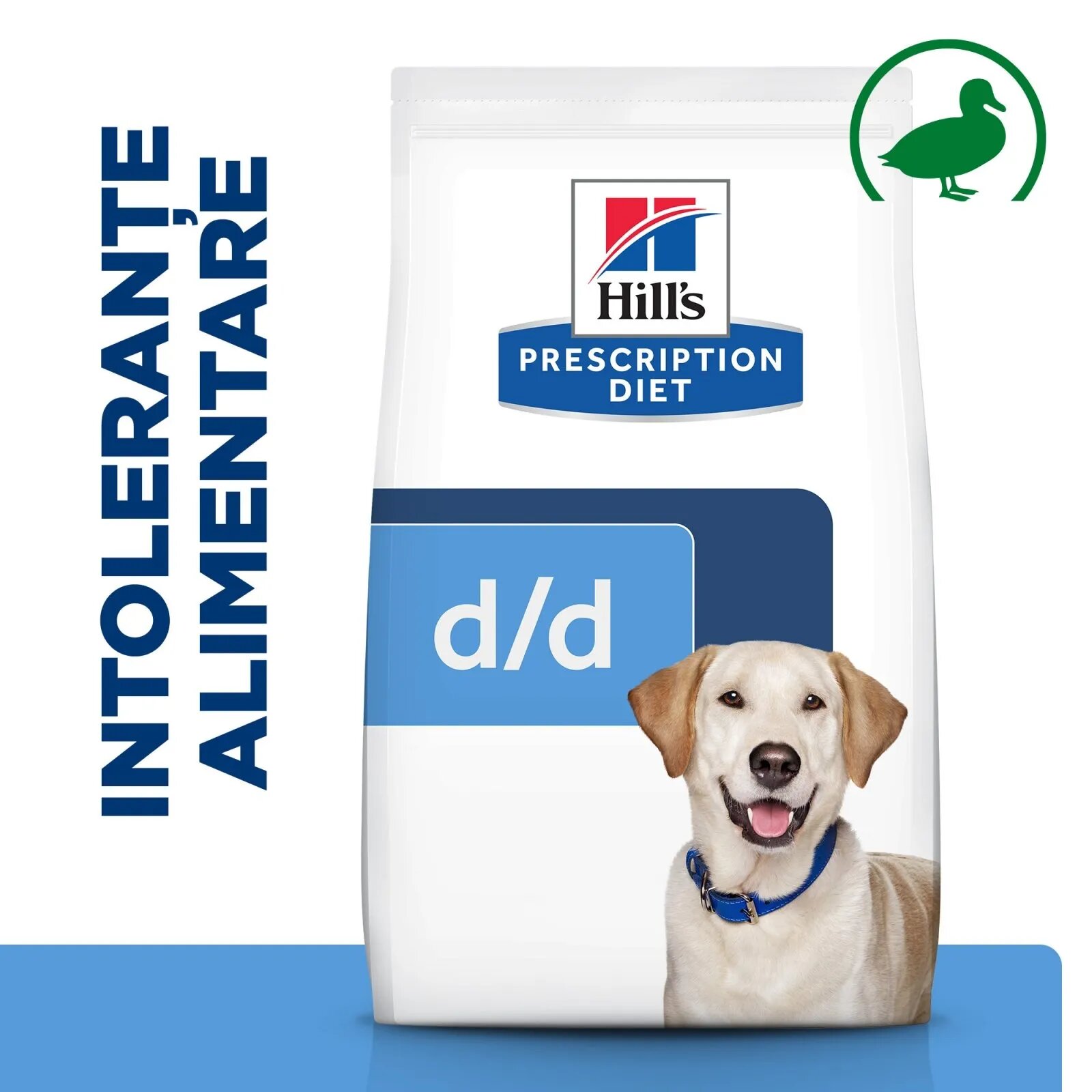 HILL'S Prescription Diet d/d Food Sensitivities Rață cu Orez dietă veterinară câini hrană uscată sensibilități digestive d/d Food Sensitivities Rață cu Orez dietă veterinară câini hrană uscată piele & blana sistem digest