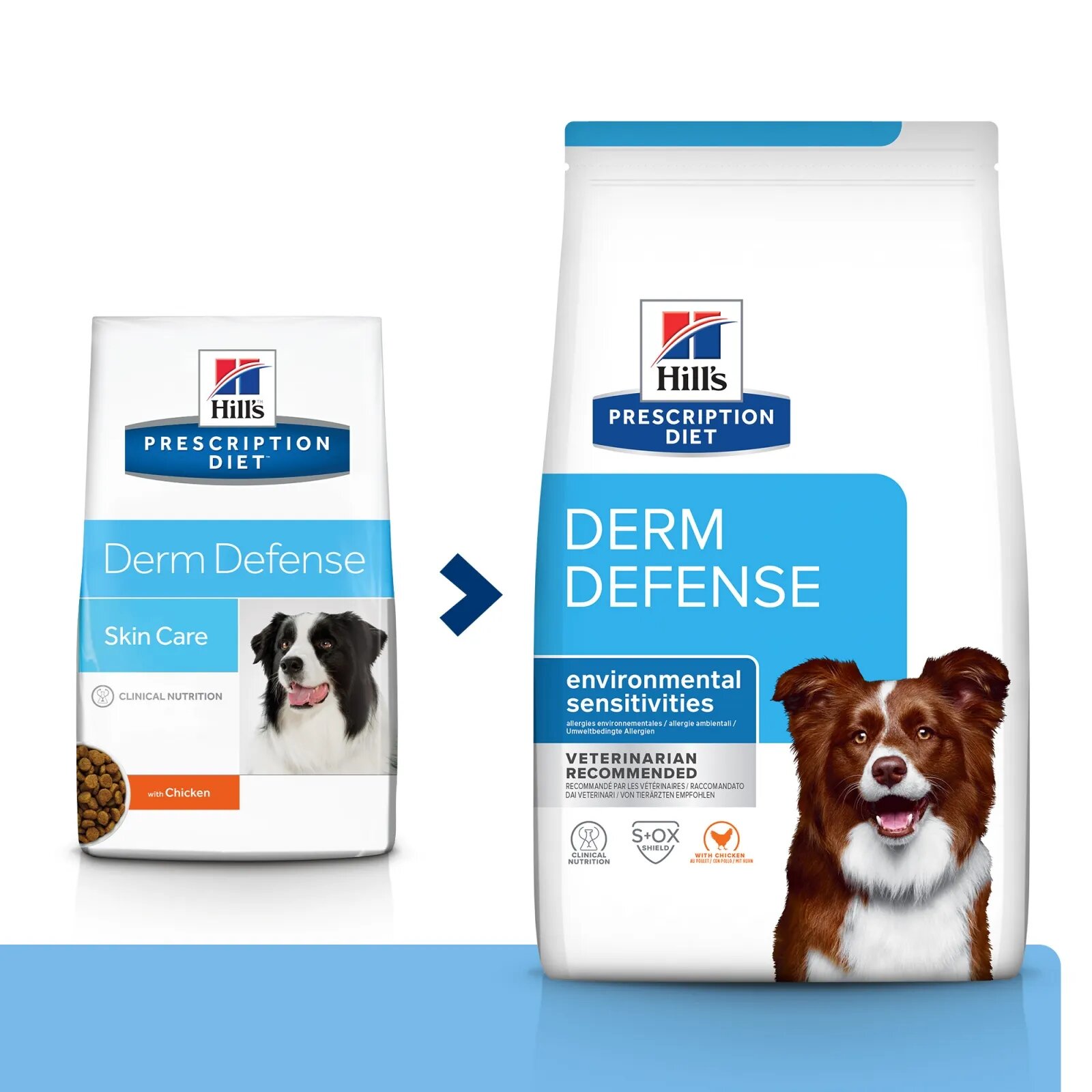 HILL'S Prescription Diet Derm Defense Pui dietă veterinară câini hrană uscată afecțiuni dermatologice Derm Defense Pui dietă veterinară câini hrană uscată piele & blana 4kg