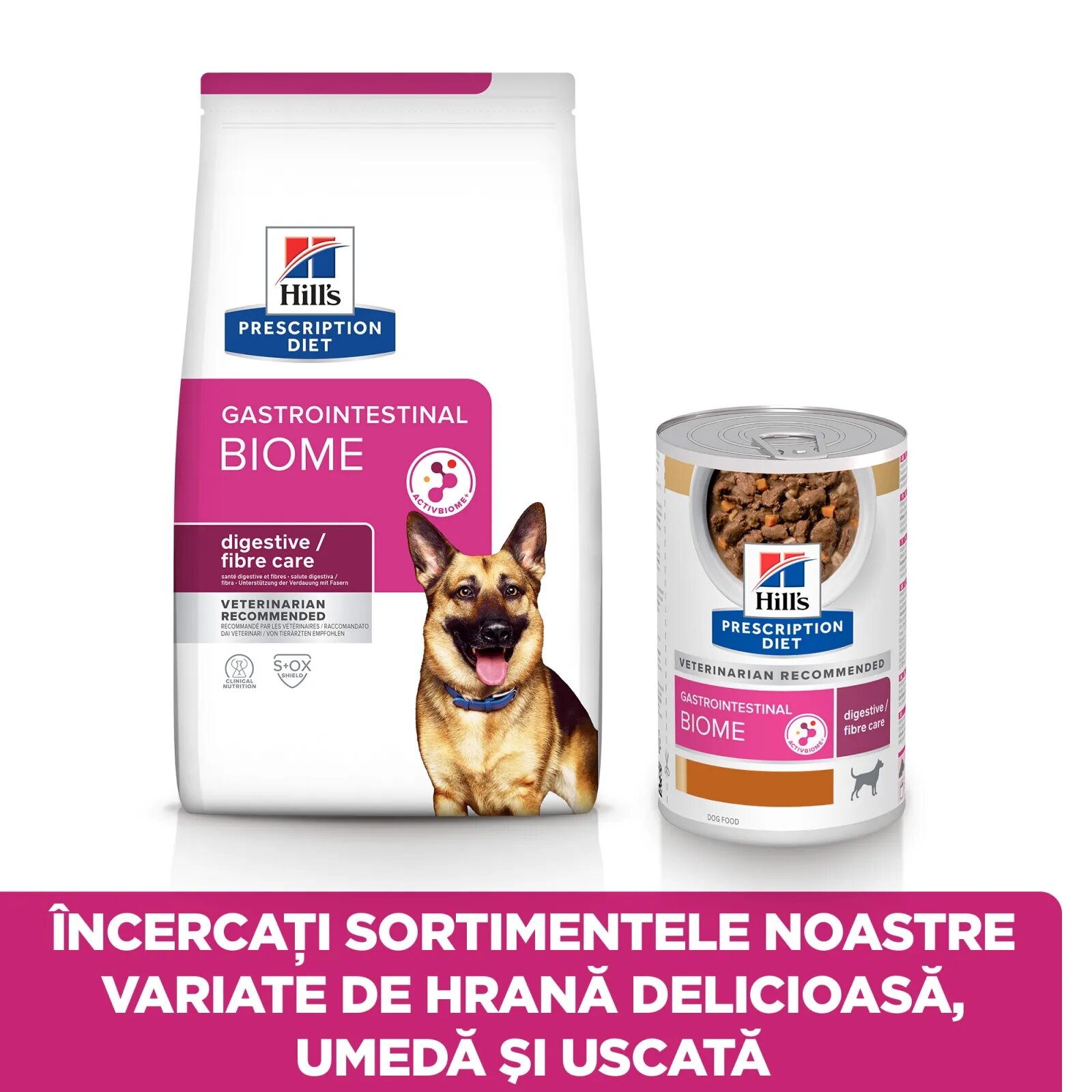 HILL'S Prescription Diet Gastrointestinal Biome Pui dietă veterinară câini hrană uscată afecțiuni digestive Gastrointestinal Biome Pui dietă veterinară câini hrană uscată sistem digestiv 10kg