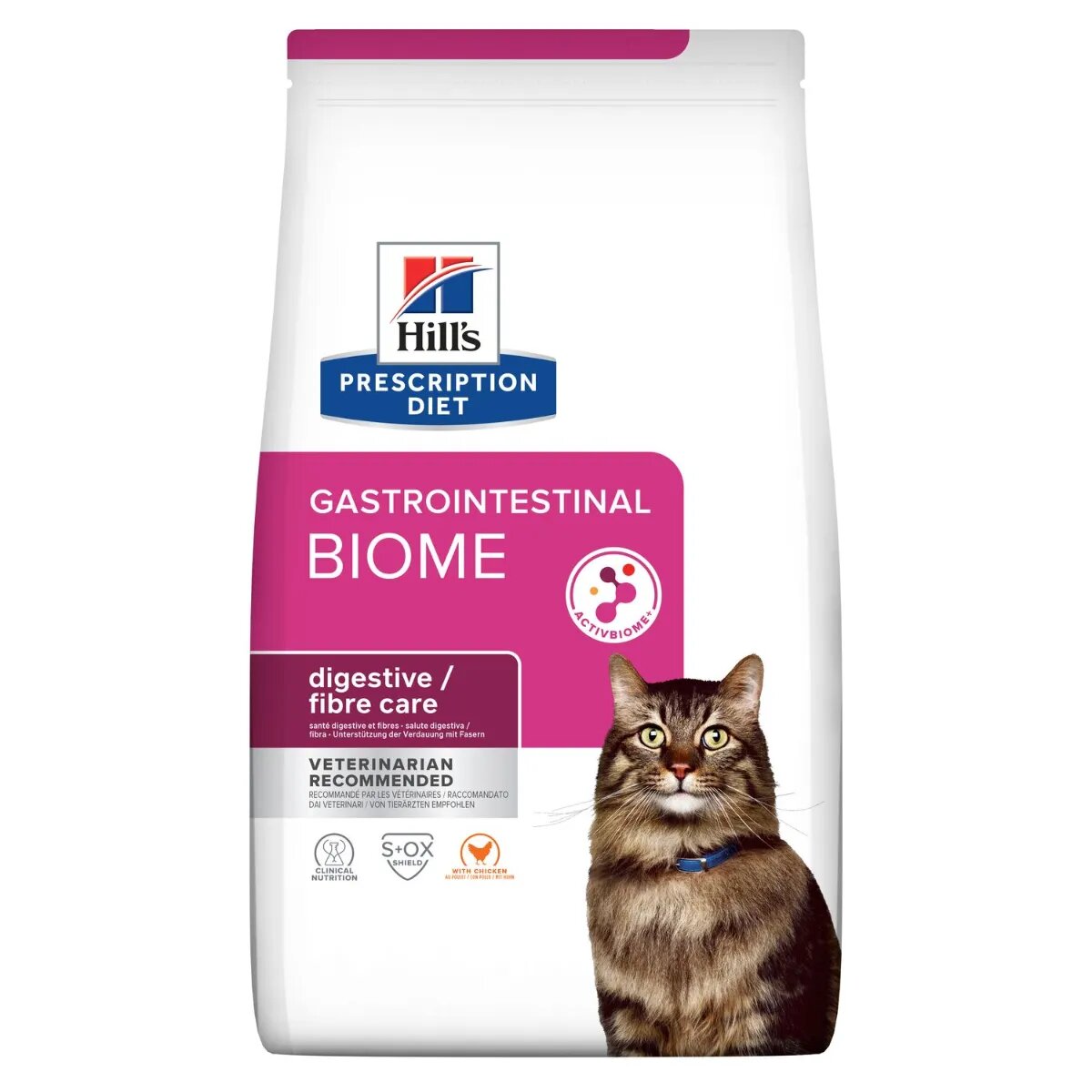 HILL'S Prescription Diet Gastrointestinal Biome Pui dietă veterinară hrană uscată pisici sistem digestiv 8kg