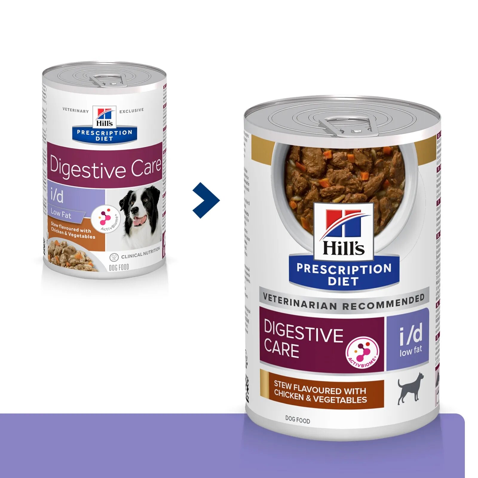 HILL'S Prescription Diet i/d Digestive Care Low Fat Pui cu Legume dietă veterinară câini conservă hrană umedă sensibilități digestive i/d Digestive Care Low Fat Pui cu Legume dietă veterinară câini conservă hrană umedă si