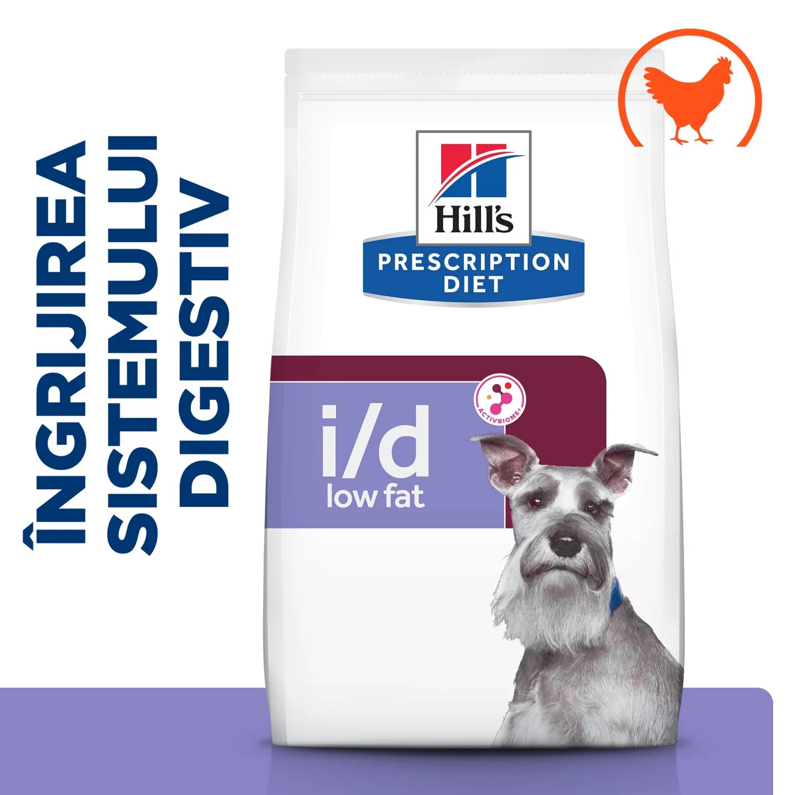 HILL'S Prescription Diet i/d Digestive Care Low Fat Pui dietă veterinară câini hrană uscată sensibilități digestive i/d Digestive Care Low Fat Pui dietă veterinară câini hrană uscată sistem digestiv 12kg