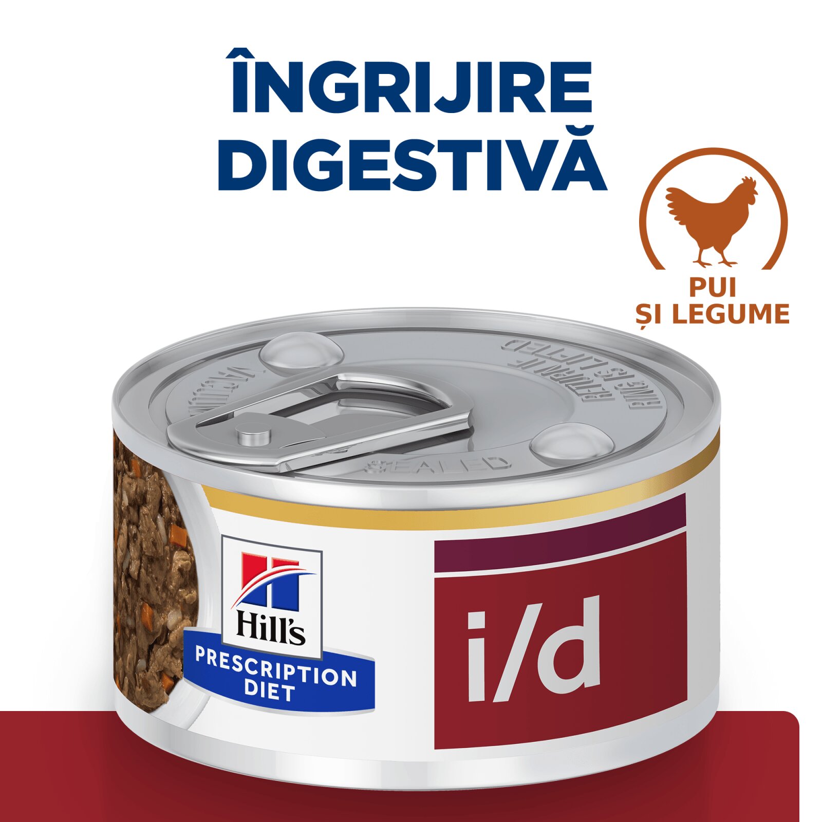 HILL'S Prescription Diet i/d Digestive Care Pui cu Legume dietă veterinară câini conservă hrană umedă sensibilități digestive i/d Digestive Care Pui cu Legume dietă veterinară câini conservă hrană umedă sistem digestiv (