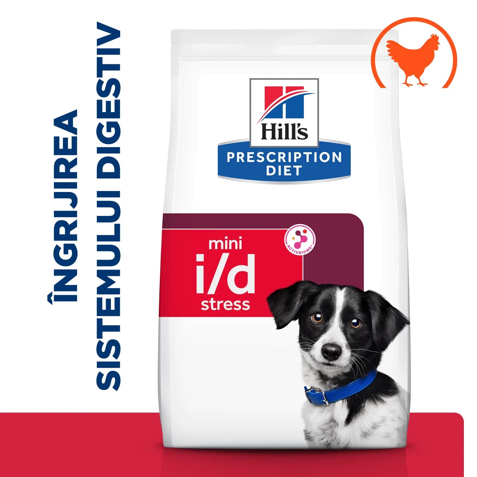 HILL'S Prescription Diet i/d Digestive Care Stress Mini Pui dietă veterinară câini hrană uscată sensibilități digestive i/d Digestive Care Stress Mini Pui dietă veterinară câini hrană uscată sistem digestiv 3kg