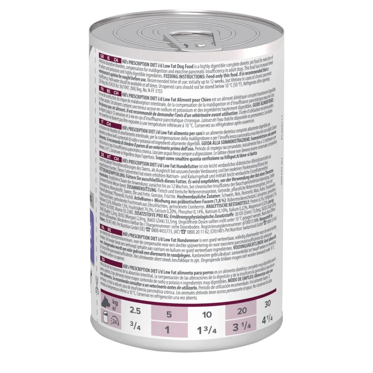 HILL'S Prescription Diet i/d Low Fat XS-XL Pui dietă veterinară conservă hrană umedă câini sistem digestiv obezitate (pate) 360g