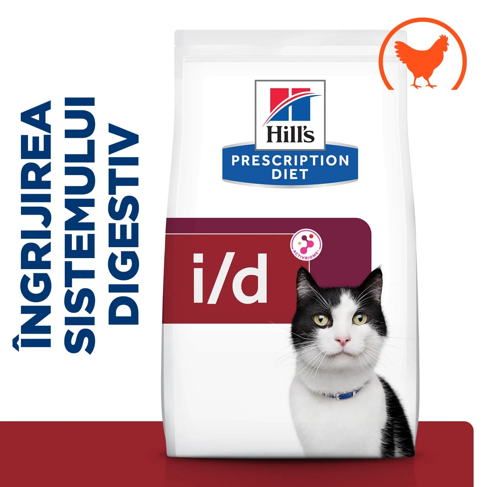 HILL'S Prescription Diet i/d Sensitive Digestive Care Pui dietă veterinară pisici hrană uscată sensibilități digestive i/d Sensitive Digestive Care Pui dietă veterinară pisici hrană uscată sistem digestiv 3kg