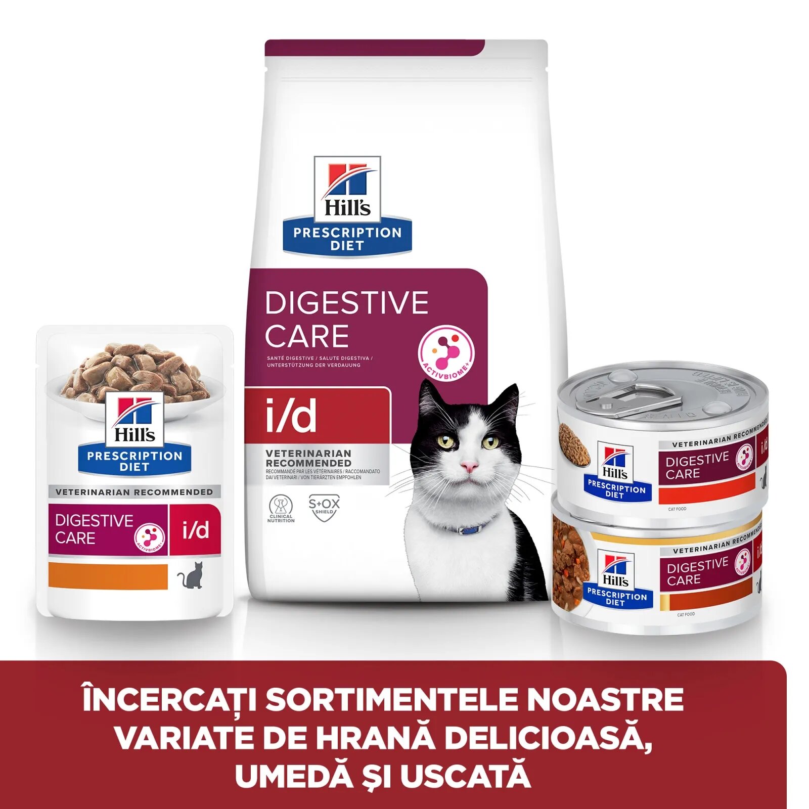 HILL'S Prescription Diet i/d Sensitive Digestive Care Pui dietă veterinară pisici hrană uscată sensibilități digestive i/d Sensitive Digestive Care Pui dietă veterinară pisici hrană uscată sistem digestiv 8kg