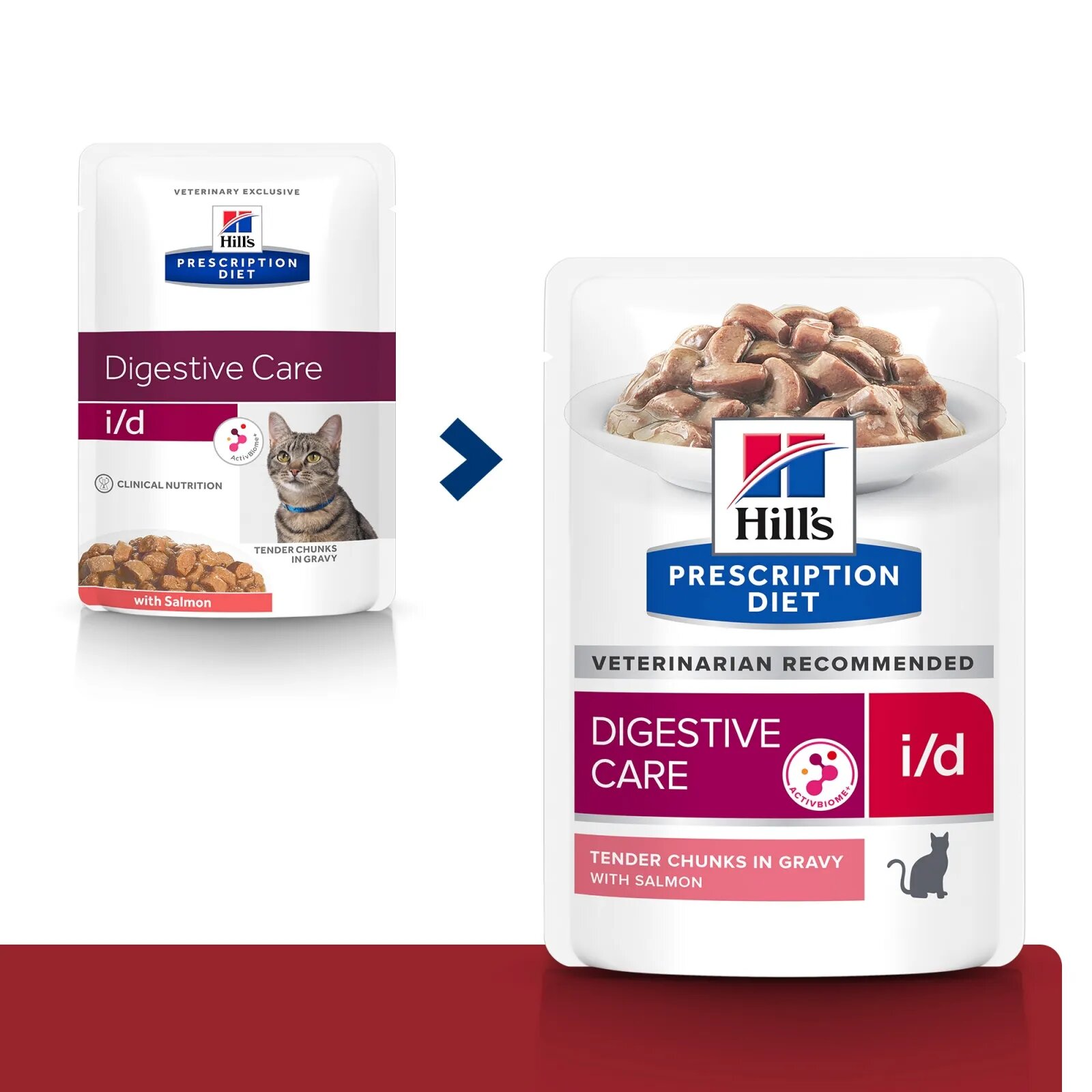 HILL'S Prescription Diet i/d Sensitive Digestive Care Somon dietă veterinară pisici plic hrană umedă sistem digestiv 85g x 12buc