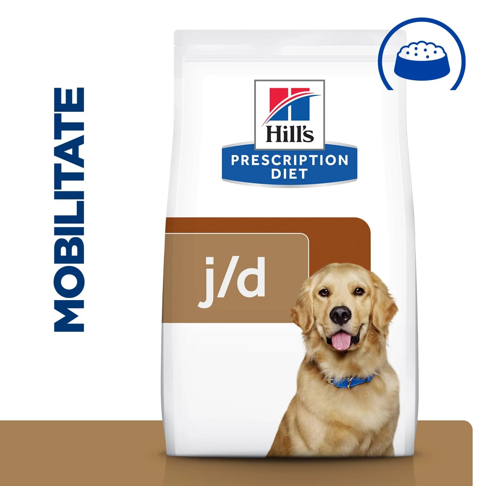HILL'S Prescription Diet j/d Mobility Pui dietă veterinară câini hrană uscată afecțiuni articulare j/d Mobility Pui dietă veterinară câini hrană uscată sistem articular 12kg