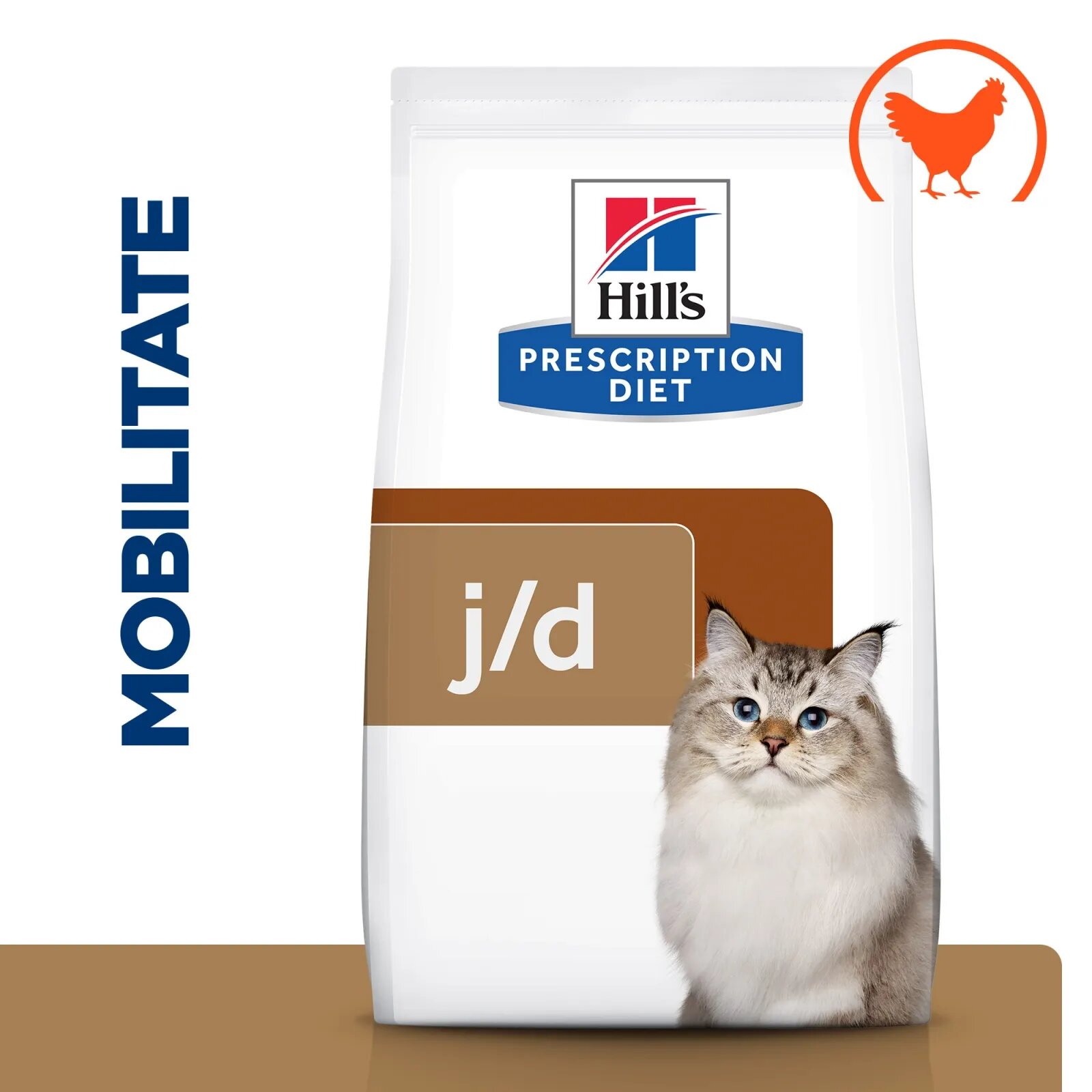 HILL'S Prescription Diet j/d Mobility Pui dietă veterinară pisici hrană uscată sistem articular 1.5kg