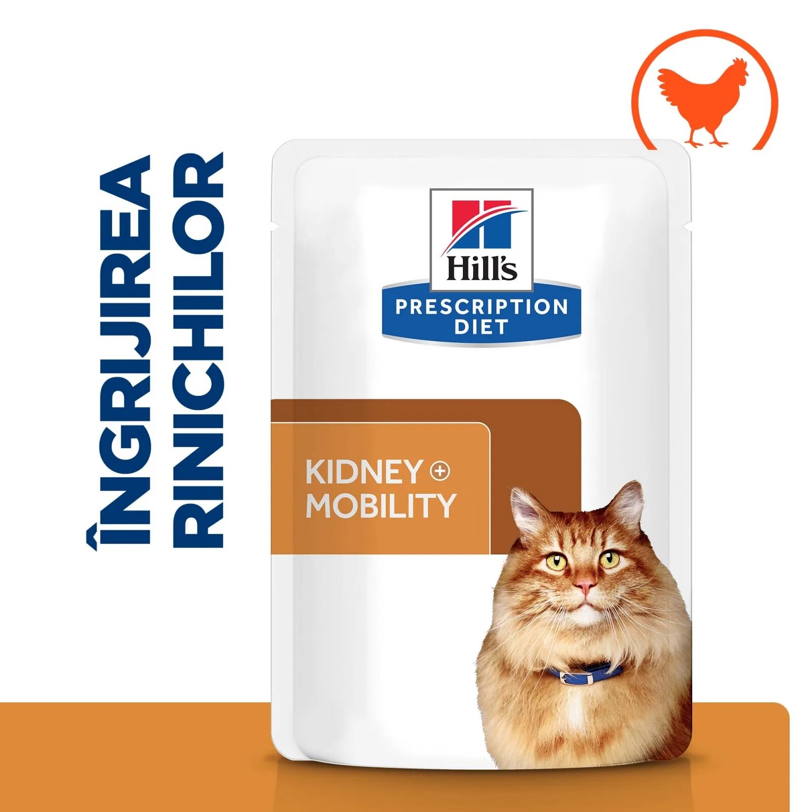 HILL'S Prescription Diet k/d+j/d Kidney Care + Mobility Pui dietă veterinară pisici plic hrană umedă sistem renal sistem articular 85g x 12buc