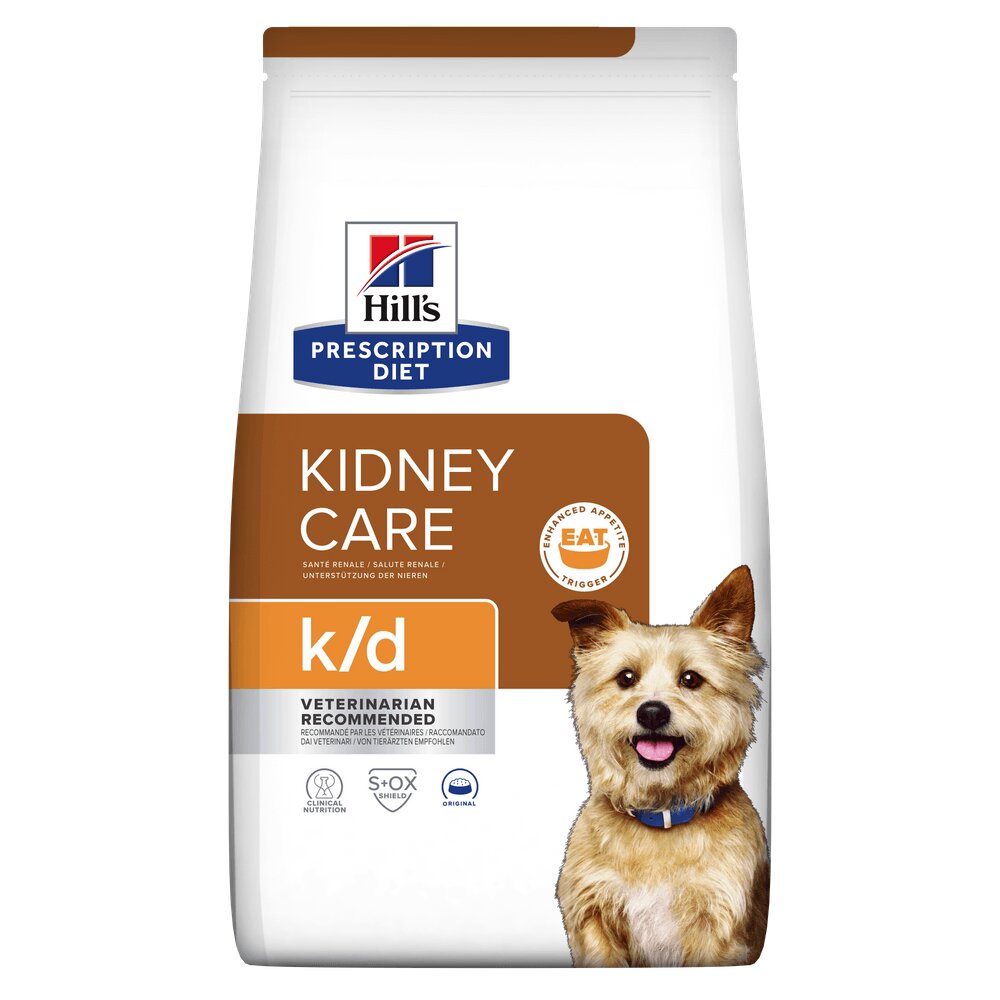 HILL'S Prescription Diet k/d Kidney Care dietă veterinară câini hrană uscată afecțiuni renale k/d Kidney Care dietă veterinară câini hrană uscată sistem renal 12kg