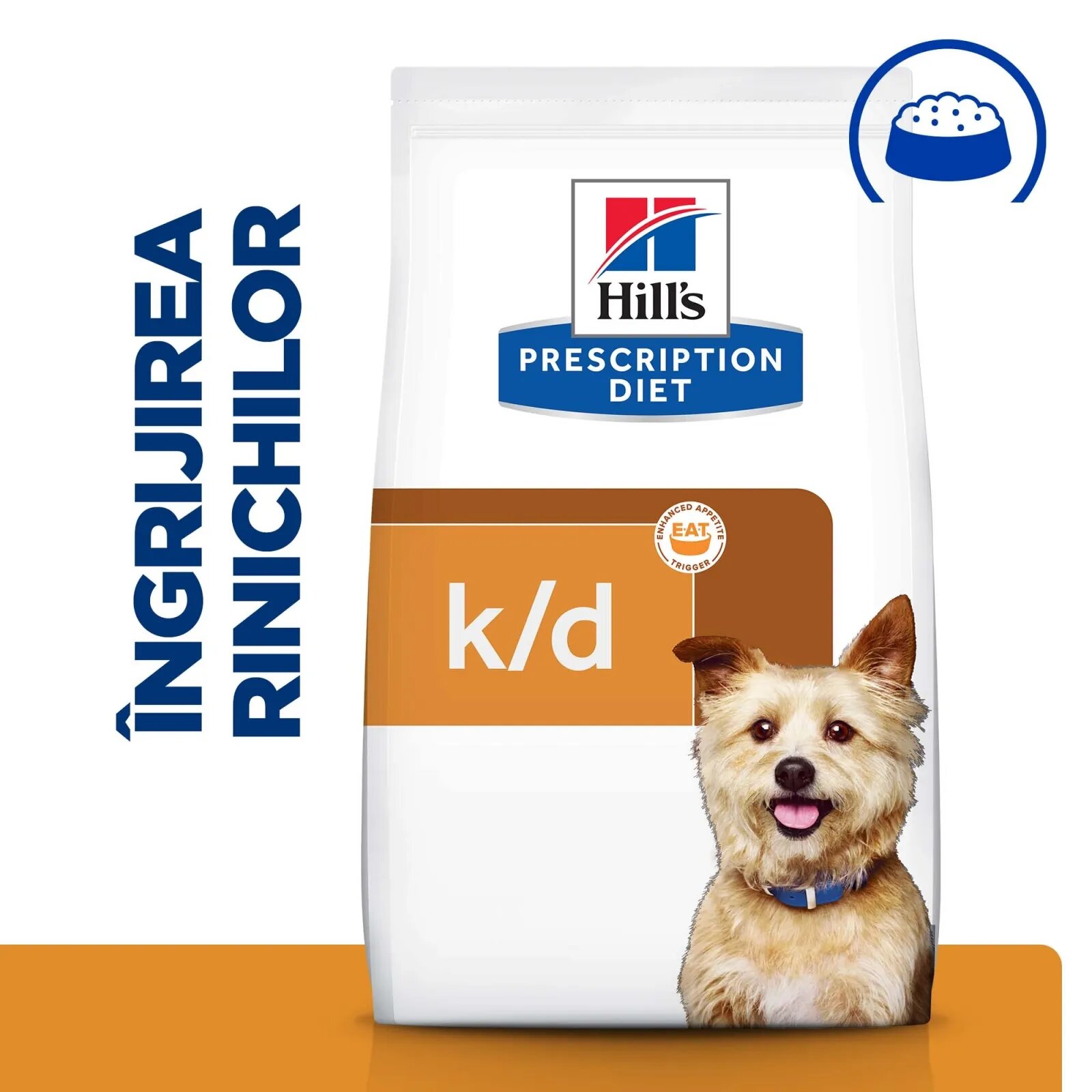 HILL'S Prescription Diet k/d Kidney Care dietă veterinară câini hrană uscată afecțiuni renale k/d Kidney Care dietă veterinară câini hrană uscată sistem renal 12kg