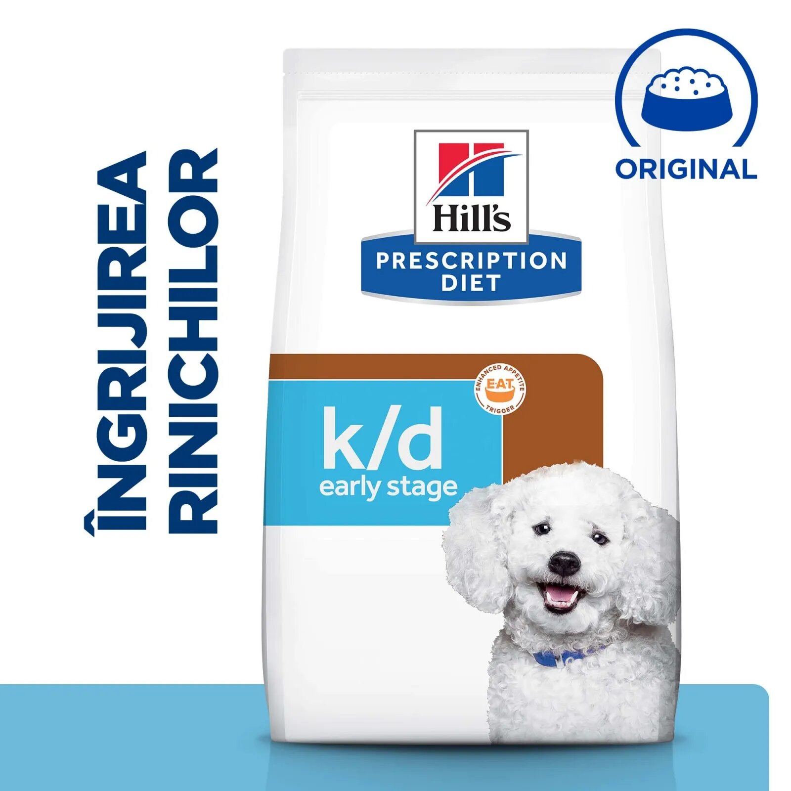 HILL'S Prescription Diet k/d Kidney Care Early Stage dietă veterinară câini hrană uscată afecțiuni renale k/d Kidney Care Early Stage dietă veterinară câini hrană uscată sistem renal 12kg