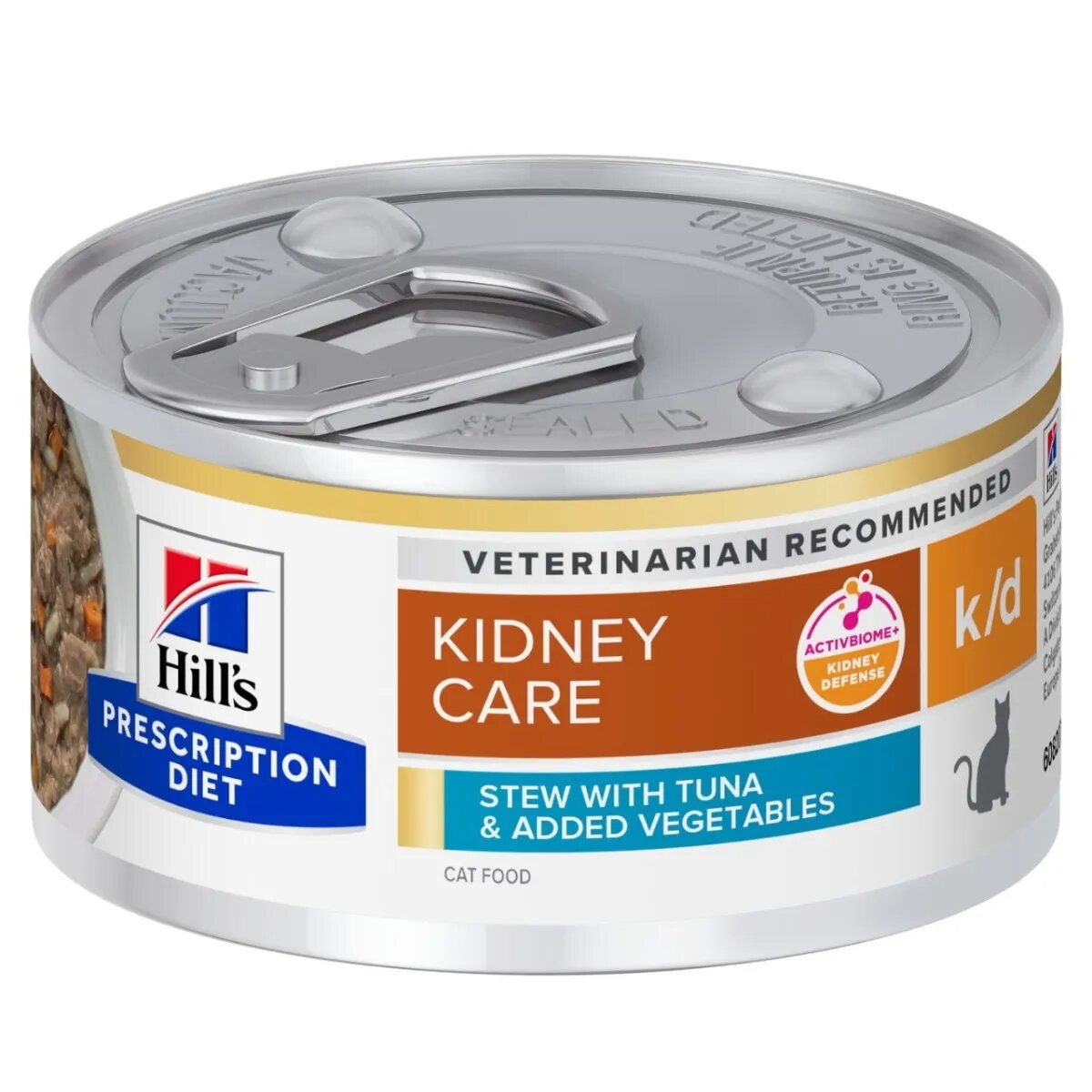 HILL'S Prescription Diet K/D Stew Ton și Tocană de Legume dietă veterinară conservă hrană umedă pisici sistem renal (în sos) 82g
