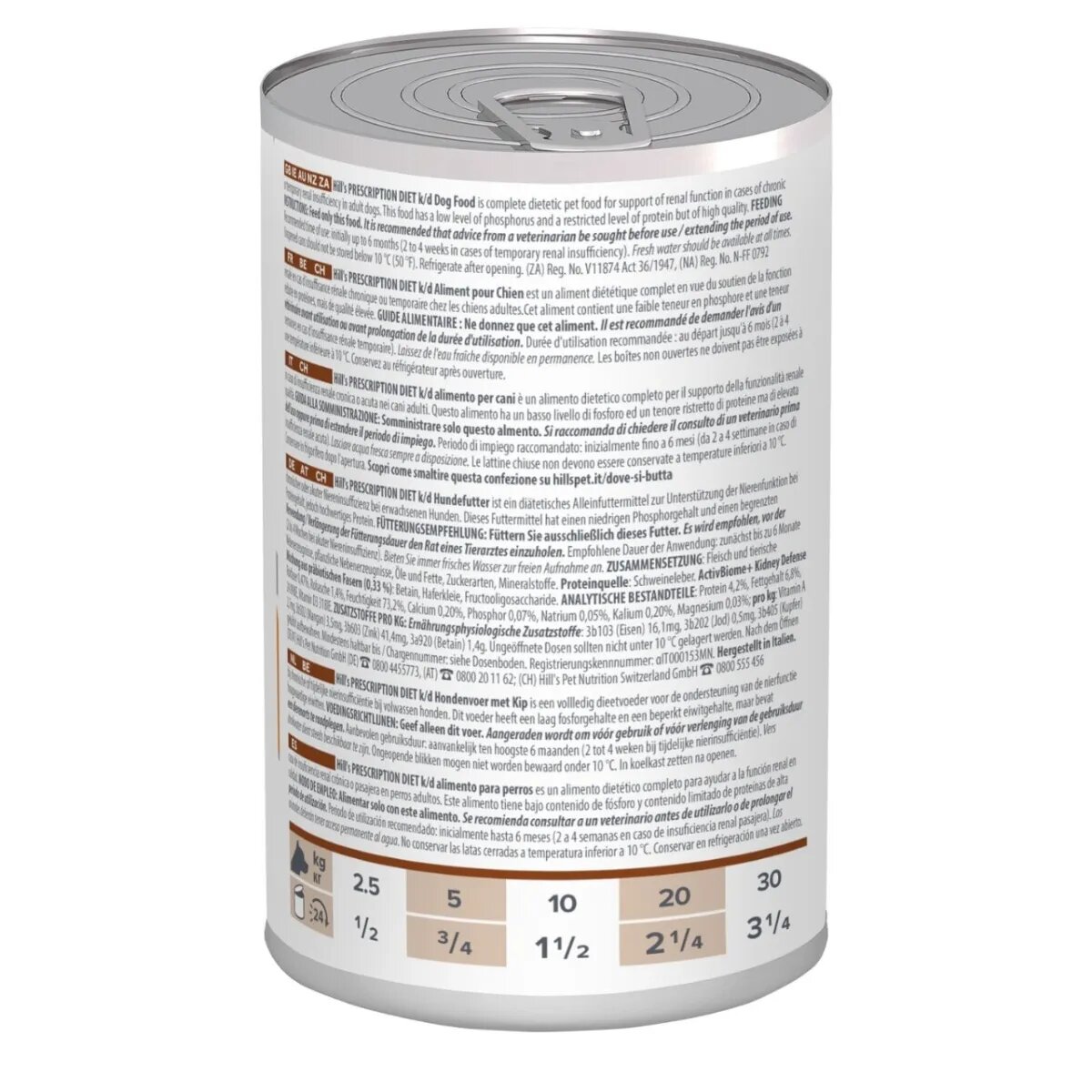 HILL'S Prescription Diet K/D XS-XL Pui dietă veterinară conservă hrană umedă câini sistem renal (pate) 350g