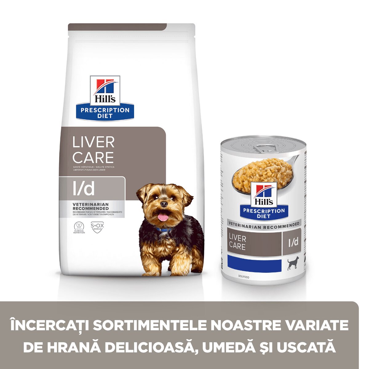 HILL'S Prescription Diet l/d dietă veterinară câini conservă hrană umedă afecțiuni hepatice 370g