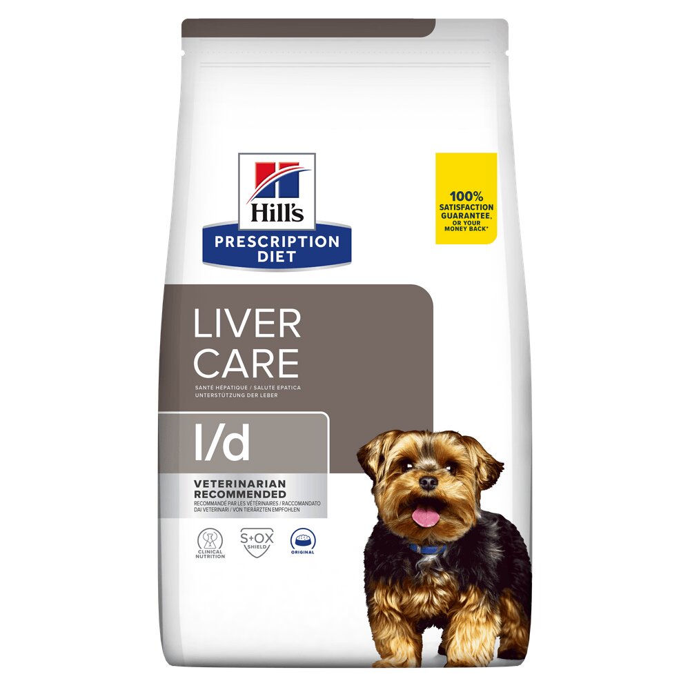 HILL'S Prescription Diet l/d dietă veterinară câini hrană uscată afecțiuni hepatice l/d Liver Care dietă veterinară câini hrană uscată sistem hepatic 4kg