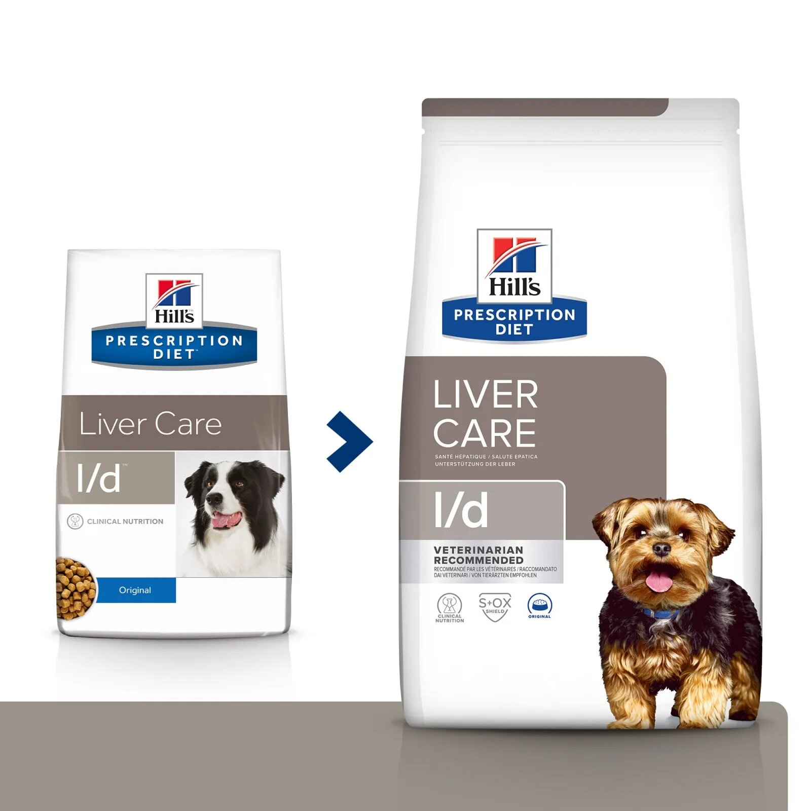 HILL'S Prescription Diet l/d dietă veterinară câini hrană uscată afecțiuni hepatice l/d Liver Care dietă veterinară câini hrană uscată sistem hepatic 4kg