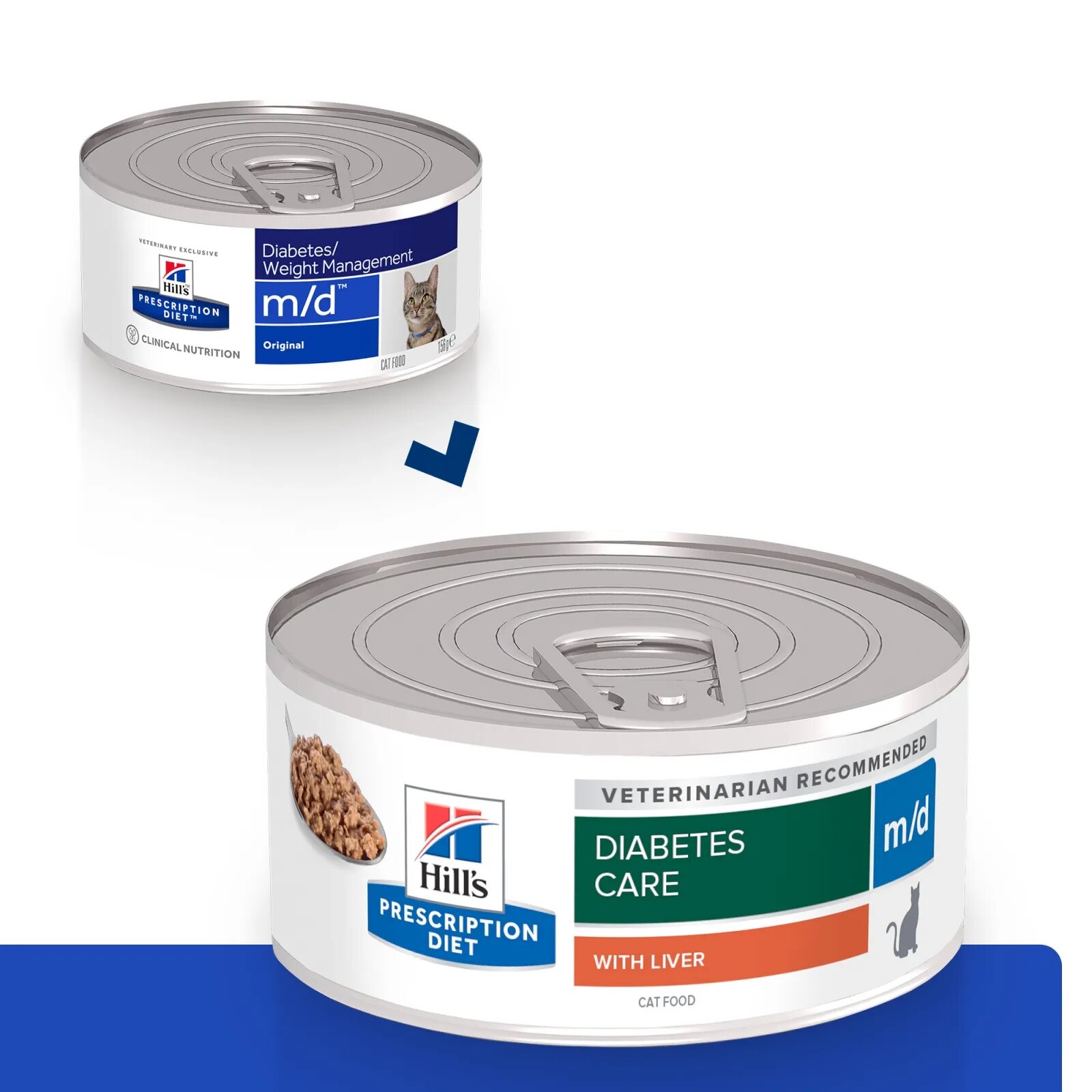 HILL'S Prescription Diet m/d Diabetes Care Pui dietă veterinară pisici conservă hrană umedă metabolism (obezitate si diabet) (în sos) 156g