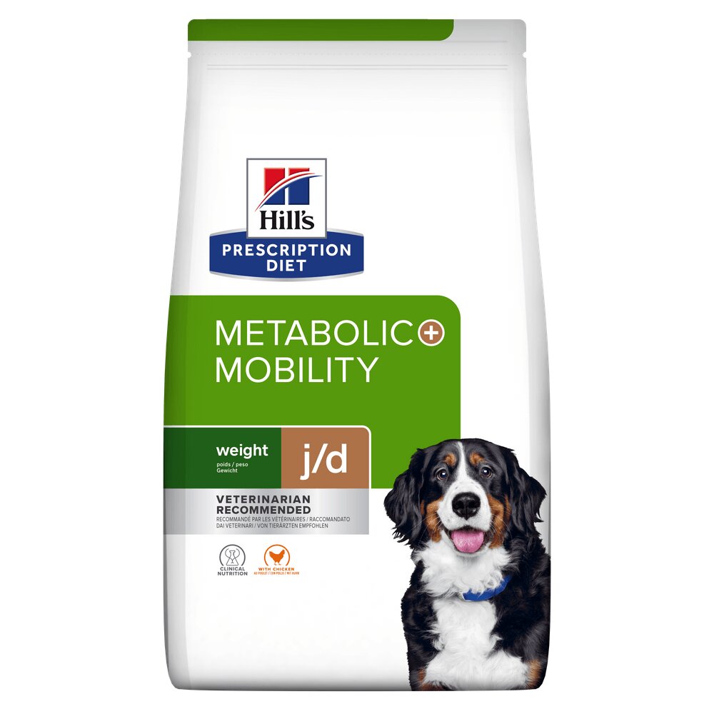 HILL'S Prescription Diet Metabolic + Mobility Pui dietă veterinară câini hrană uscată afecțiuni metabolice (obezitate) și afecțiuni articulare Metabolic + Mobility Pui dietă veterinară câini hrană uscată metabolism (obezi