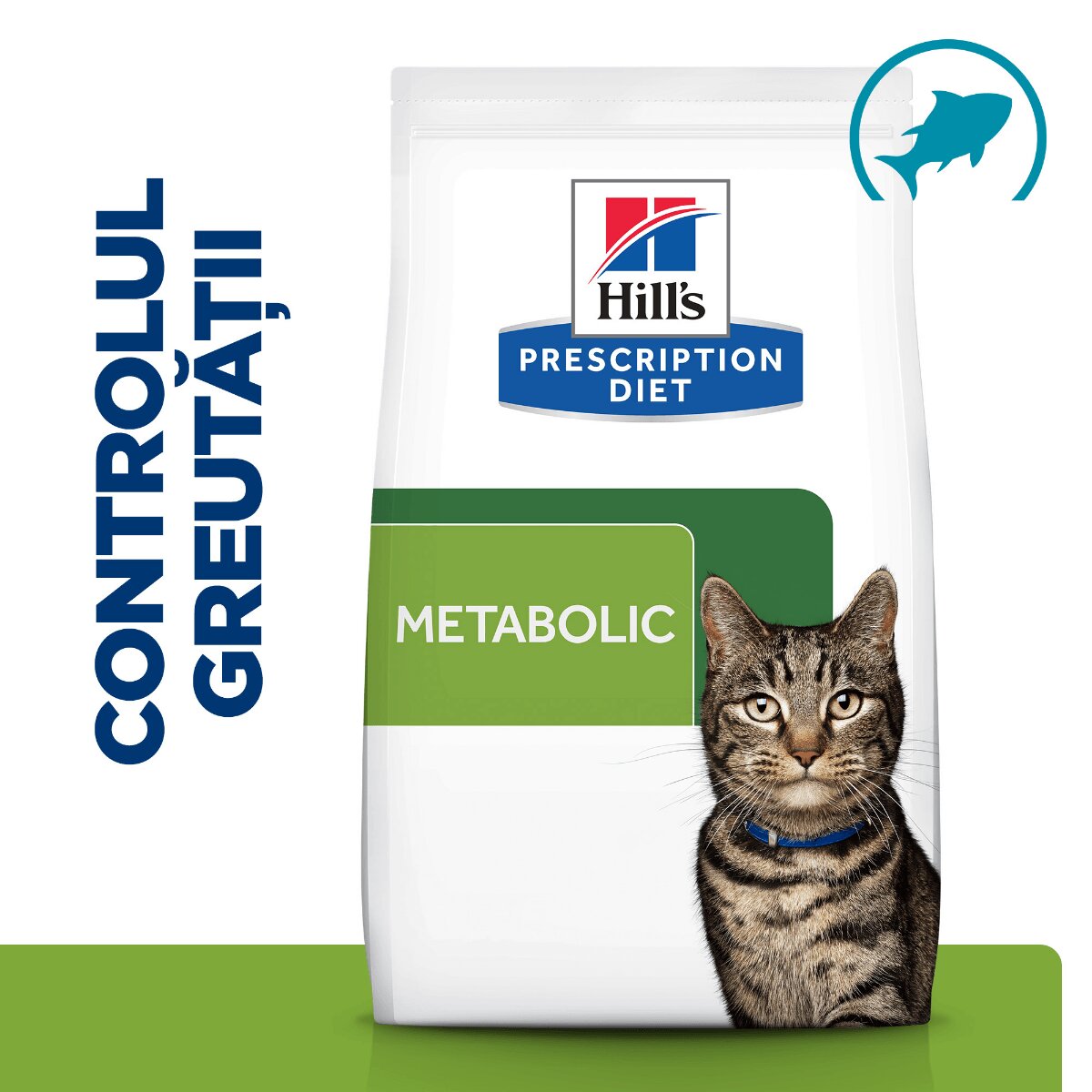 HILL'S Prescription Diet Metabolic Ton dietă veterinară hrană uscată pisici managementul greutății 8kg