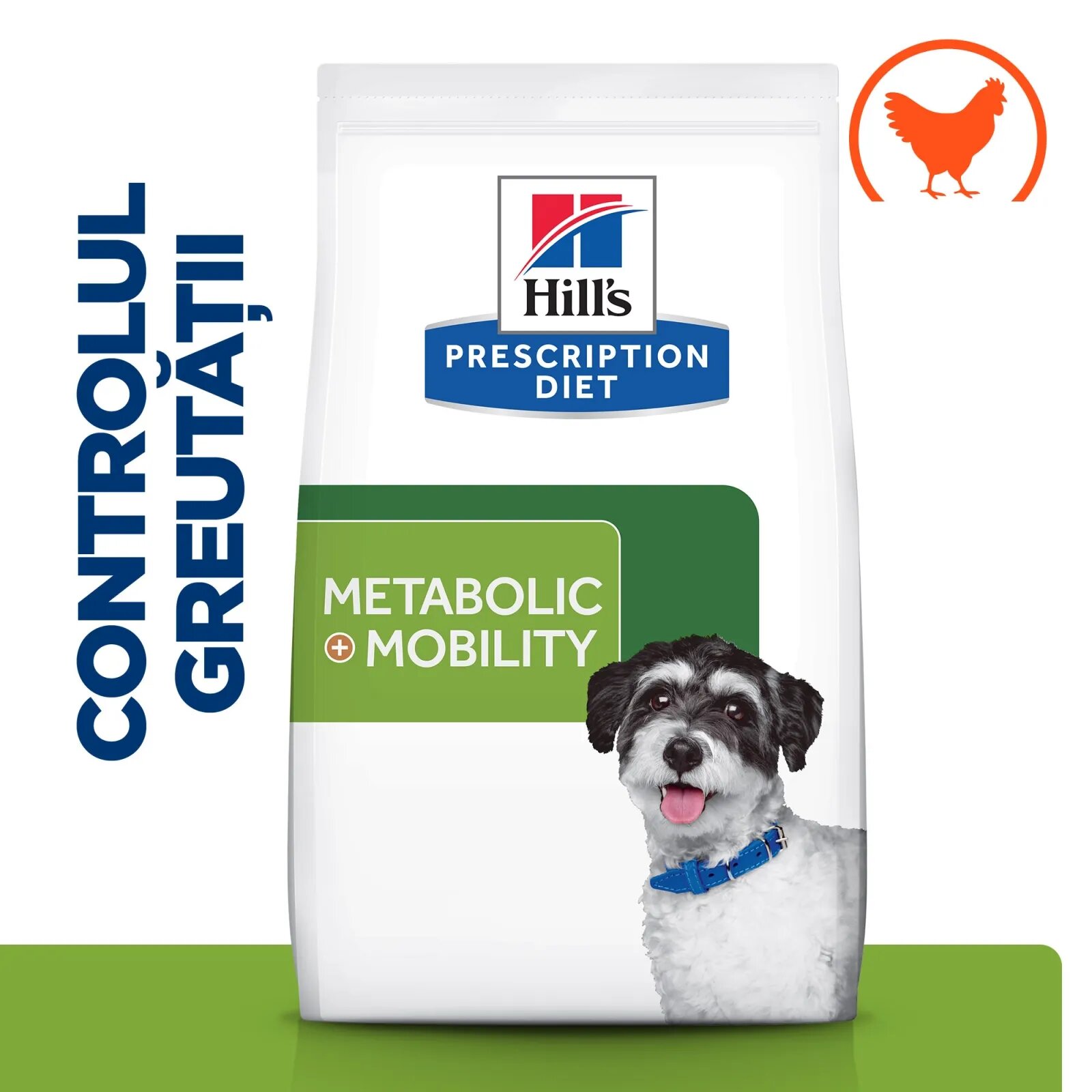 HILL'S Prescription Diet Metabolic + Weight Mini dietă veterinară câini hrană uscată afecțiuni metabolice (obezitate) Metabolic + Mobility Mini dietă veterinară câini hrană uscată metabolism (obezitate si diabet) sistem ar