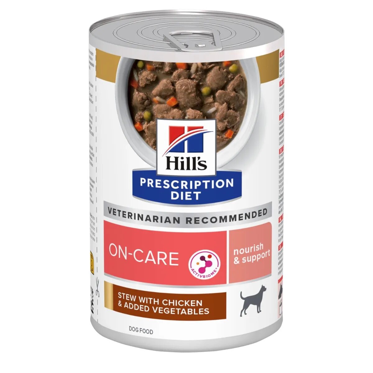 HILL'S Prescription Diet On - Care Stew XS-XL Pui și Tocană de Legume dietă veterinară conservă hrană umedă câini convalescență (în sos) 354g