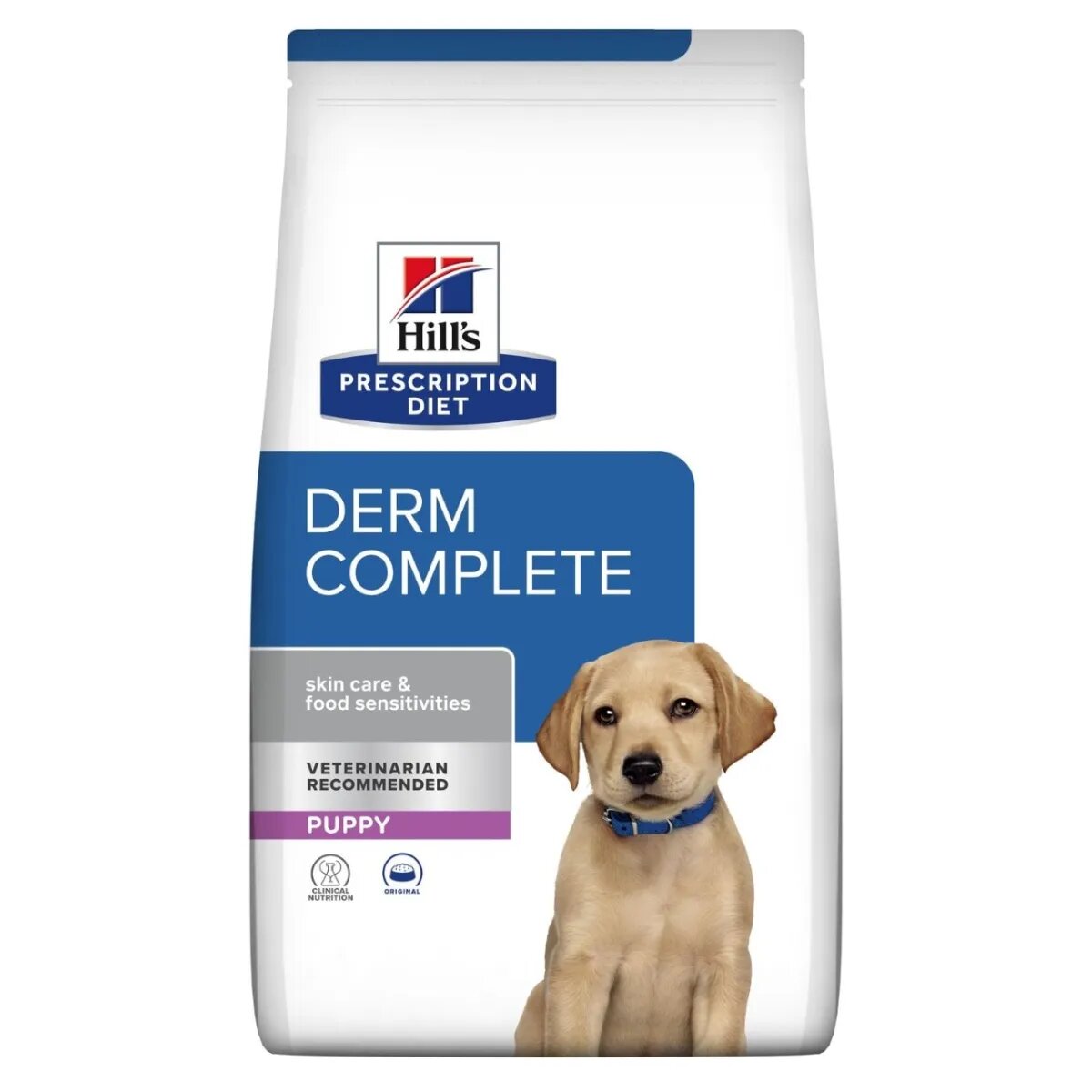HILL'S Prescription Diet Puppy Derm Complete XS-XL Ou dietă veterinară hrană uscată câini junior piele & blană 12kg