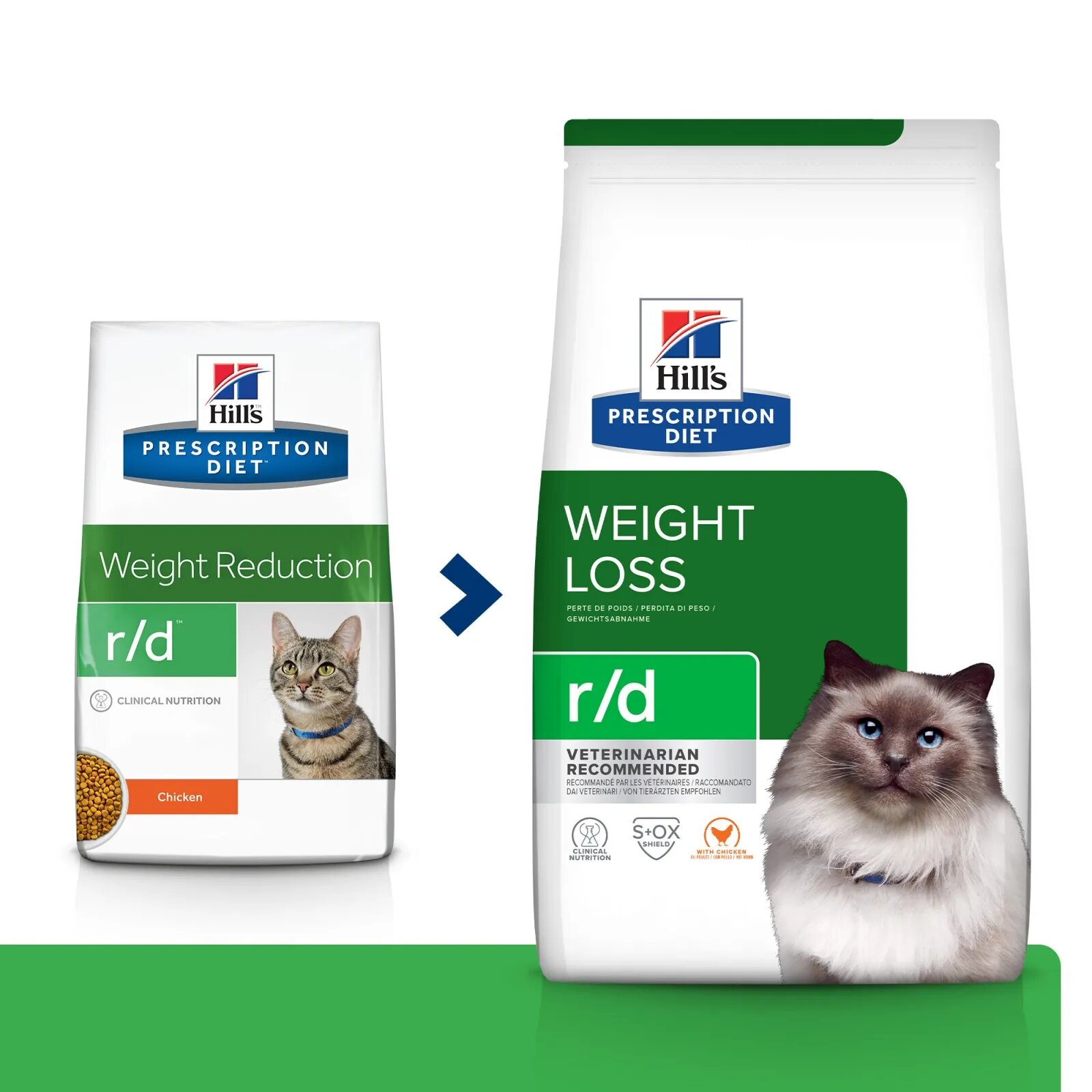 HILL'S Prescription Diet r/d Wheight Loss Pui dietă veterinară pisici hrană uscată scădere în greutate r/d Wheight Loss Pui dietă veterinară pisici hrană uscată metabolism (obezitate si diabet) 3kg