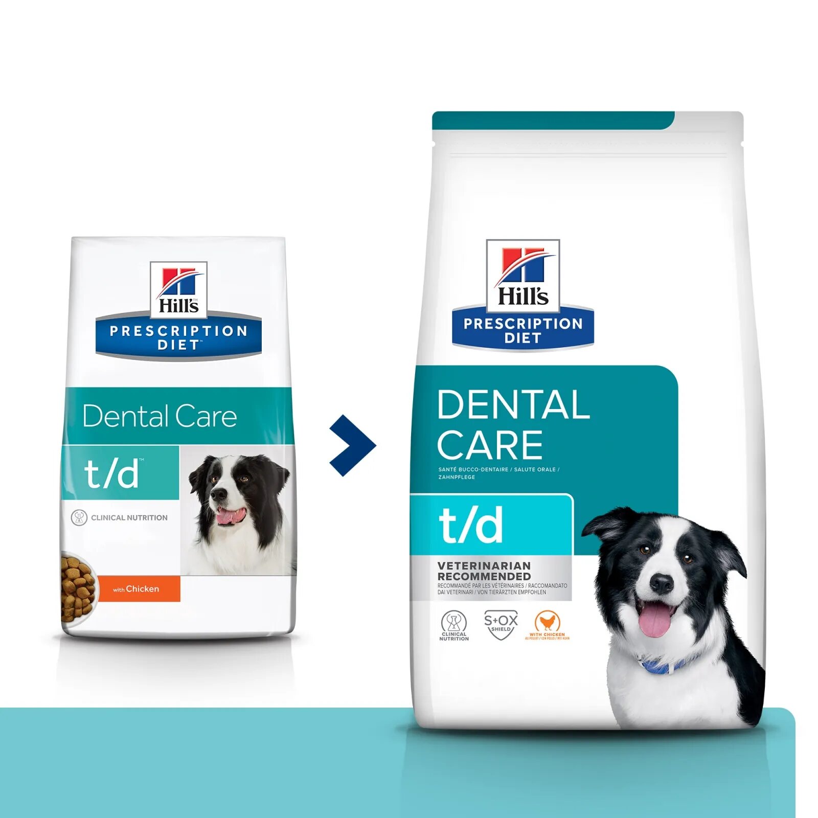 HILL'S Prescription Diet t/d Dental Care Pui dietă veterinară câini hrană uscată afecțiuni dentare t/d Dental Care Pui dietă veterinară câini hrană uscată sensibilități dentare 10kg