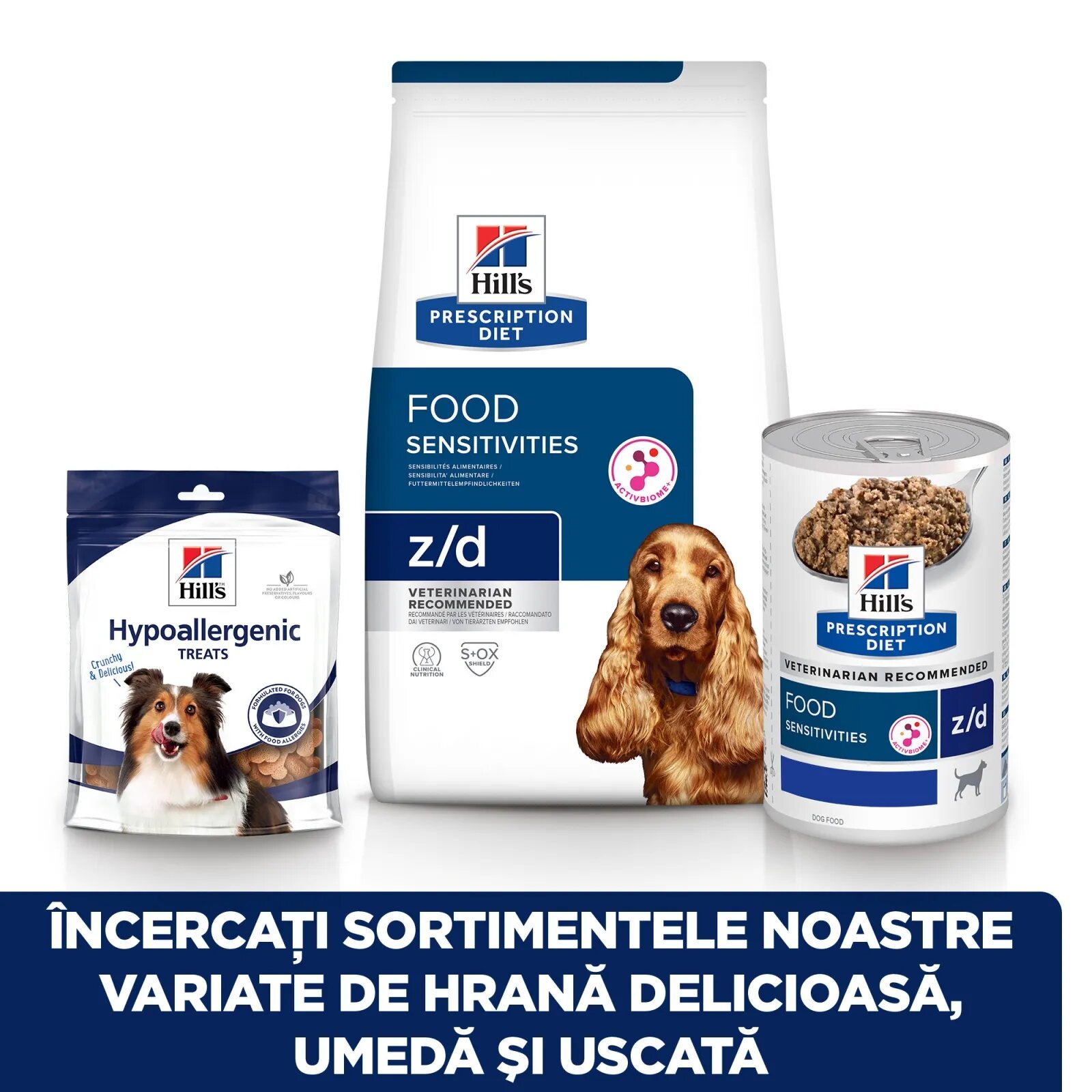 HILL'S Prescription Diet z/d Food Sensitivities dietă veterinară câini conservă hrană umedă piele & blana sistem digestiv (în sos) 370g z/d Food Sensitivities dietă veterinară câini conservă hrană umedă piele & blana si