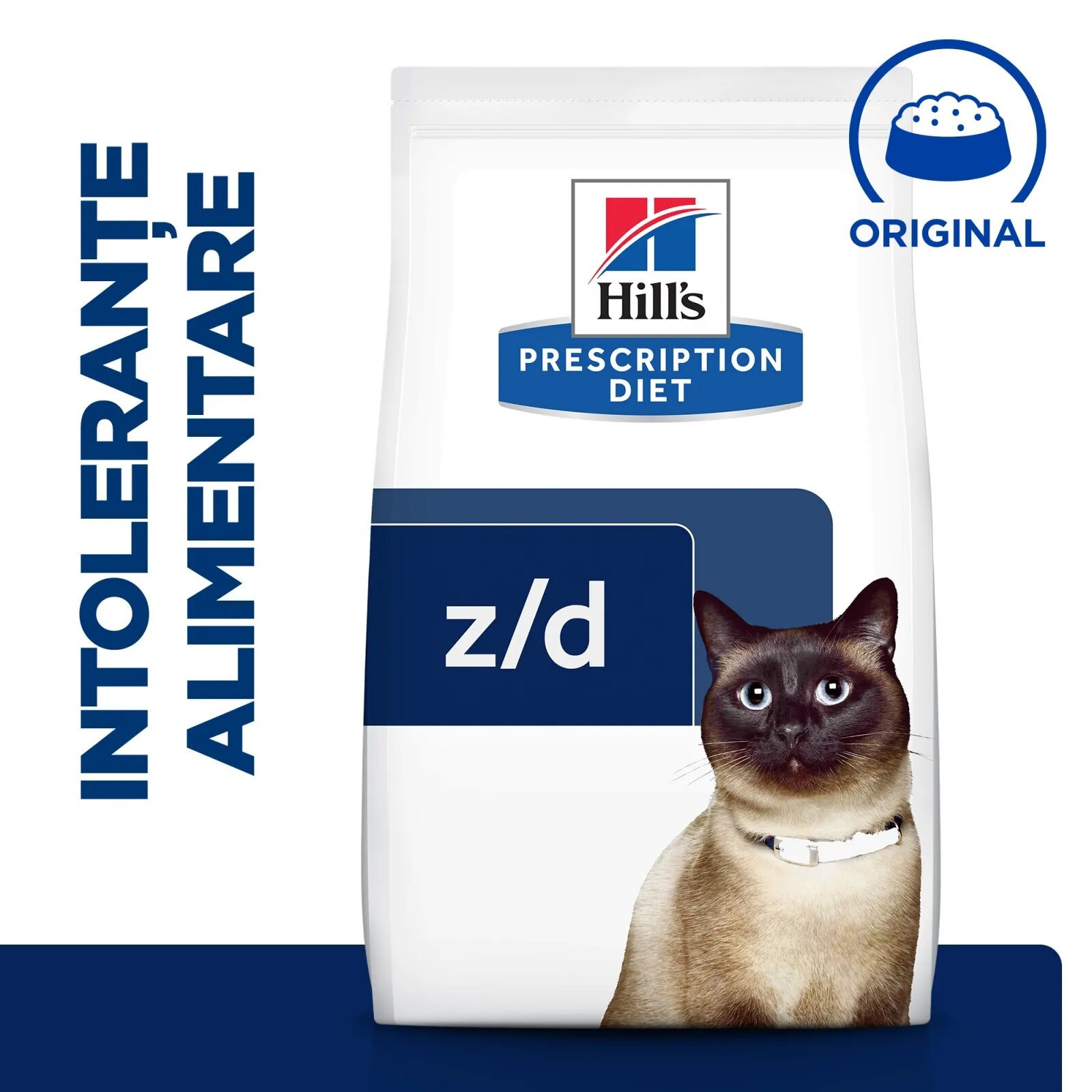 HILL'S Prescription Diet z/d Food Sensitivities dietă veterinară pisici hrană uscată afecțiuni dermatologice și digestive z/d Food Sensitivities dietă veterinară pisici hrană uscată piele & blana sistem digestiv 1.5kg