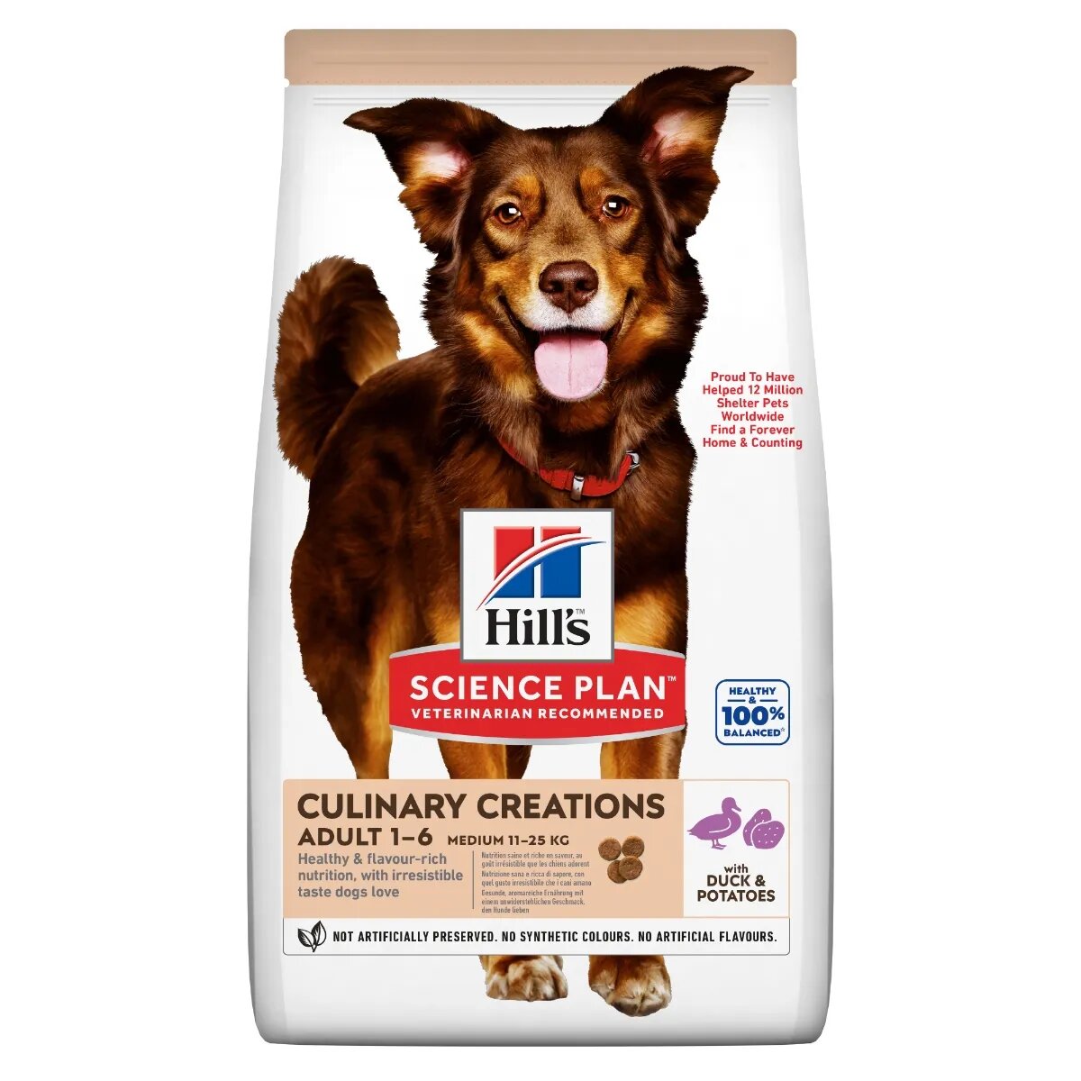 HILL'S Science Plan Culinary Creations M Rață și Cartof hrană uscată câini 14kg