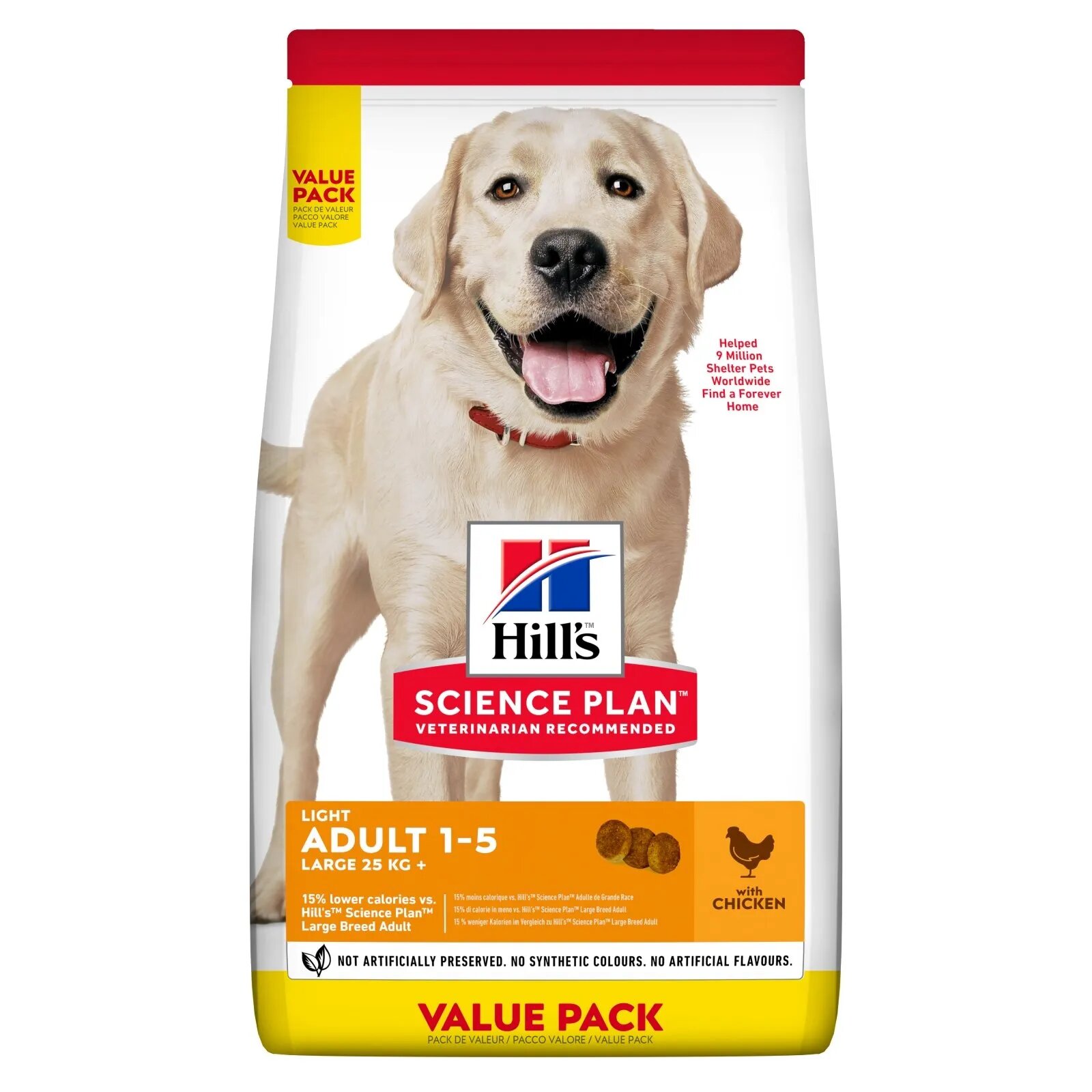 HILL'S Science Plan Hill's SP Canine Adult Light Large Breed Pui Value Pack 18 Kg