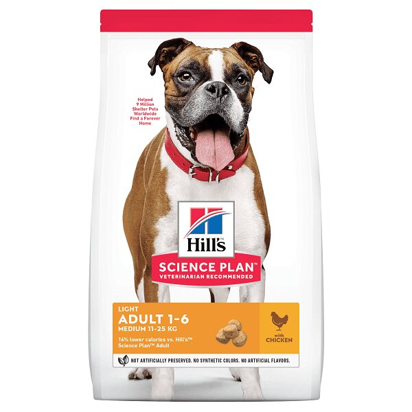 HILL'S Science Plan Hill's SP Canine Adult Light Medium Pui 2.5 Kg