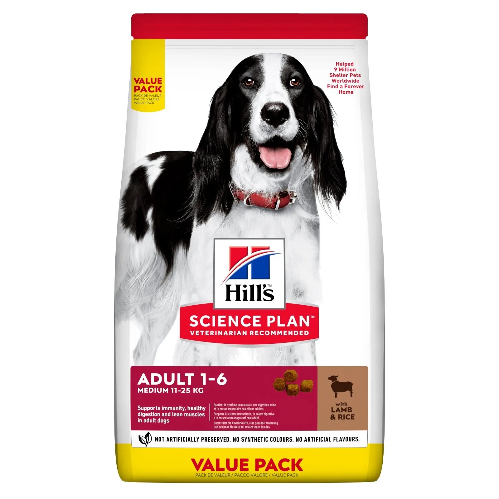 HILL'S Science Plan Hill's SP Canine Adult Medium Lamb&Rice Value Pack 18 Kg