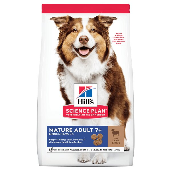 HILL'S Science Plan Hill's SP Canine Mature Medium Miel si Orez 14 Kg
